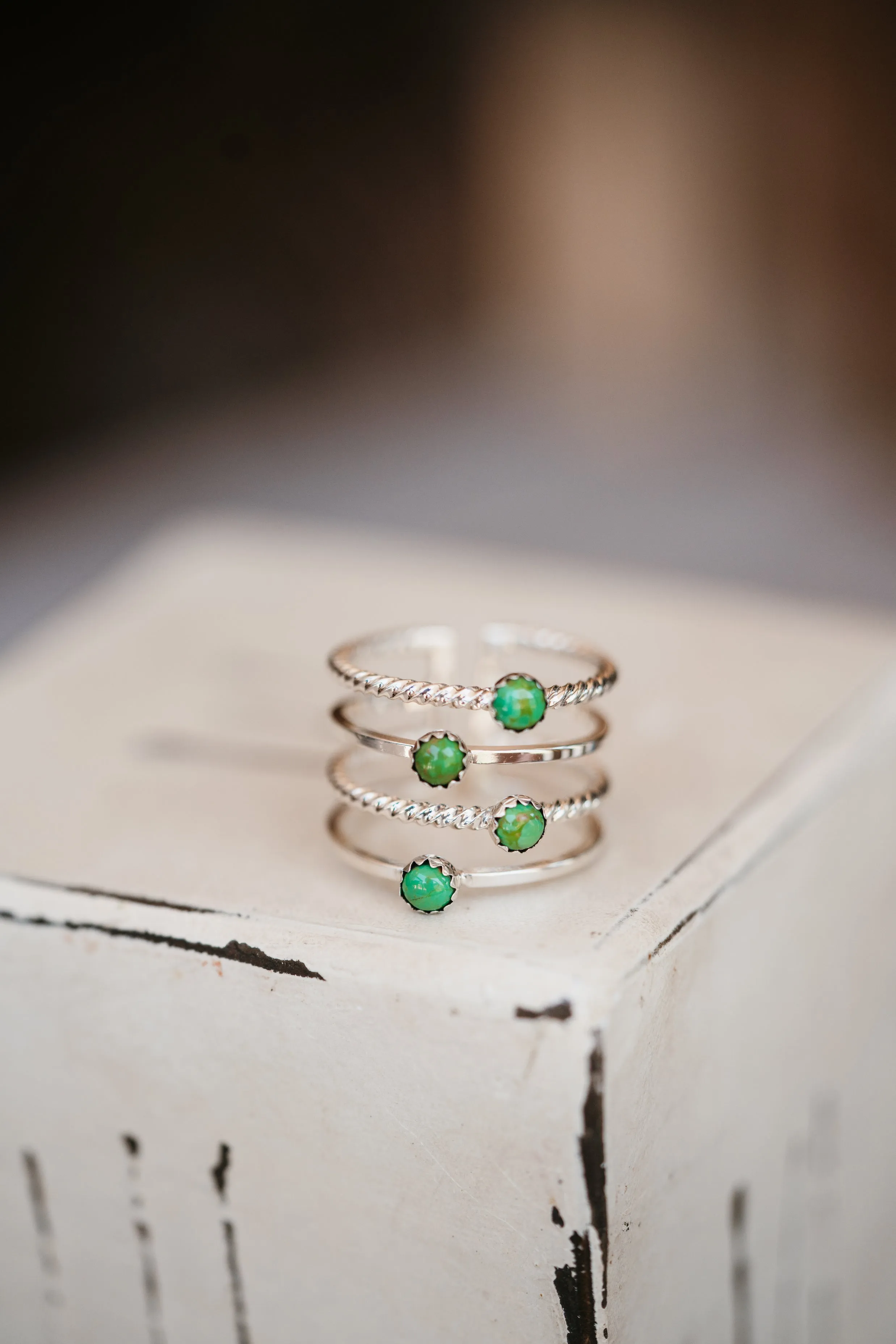 Willa Ring | Green Gaspeite sold by Goldie Lew