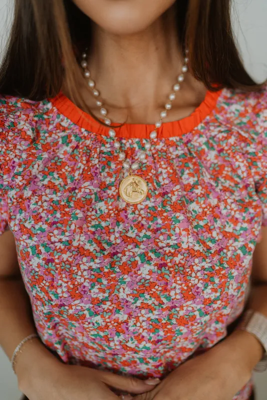 El Caballo Necklace | Pearl + Gold sold by Goldie Lew