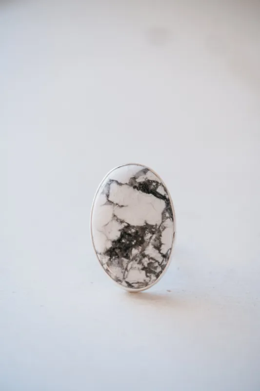 Lindsay Ring | #3 | Howlite - FINAL SALE sold by Goldie Lew