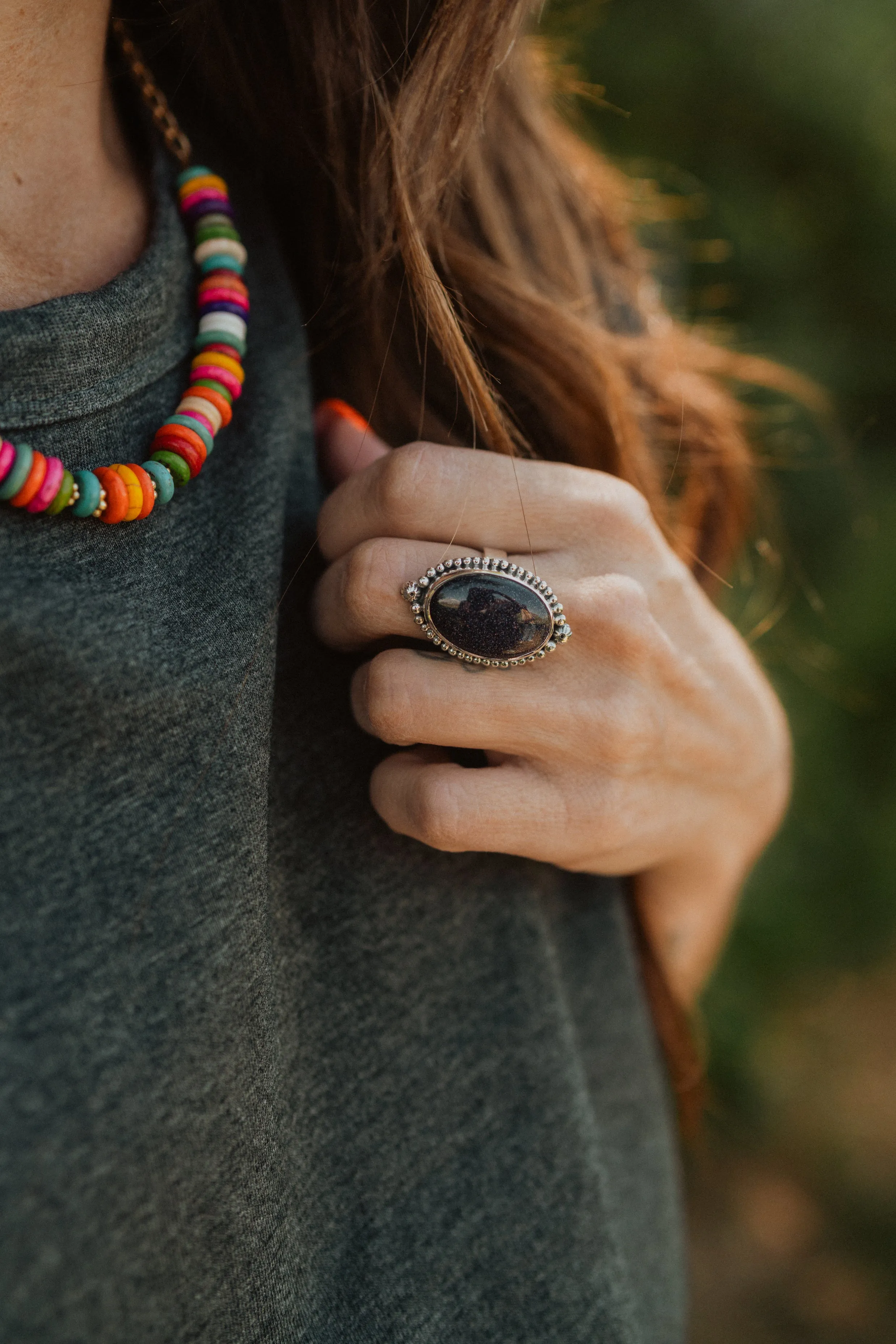 Aaliyah Ring | Blue Sun Sitara sold by Goldie Lew