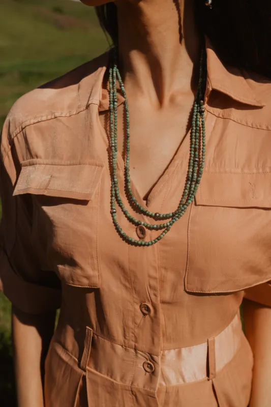 Olive Necklace | Small 3 Strand - FINAL SALE sold by Goldie Lew