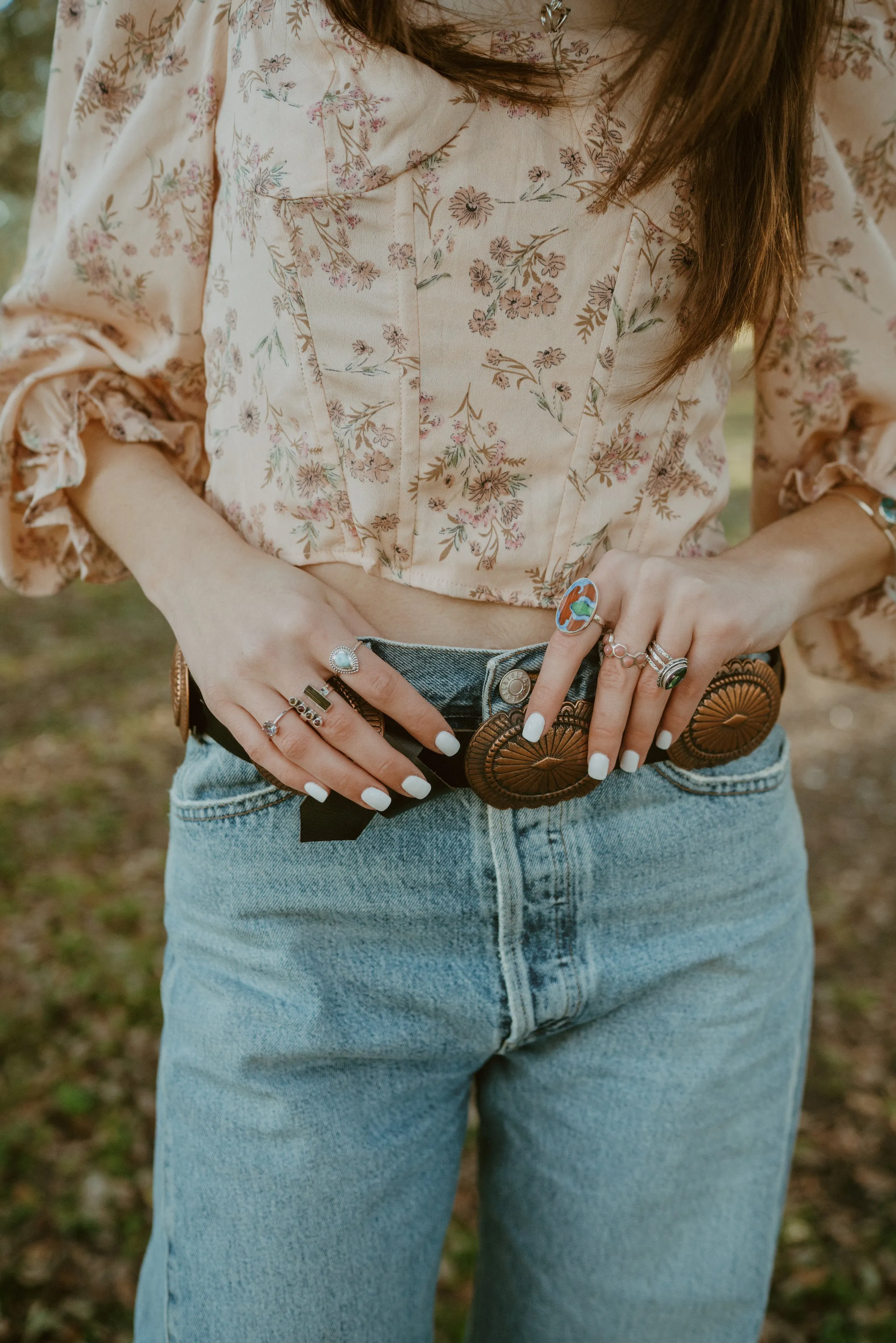Sabrina Ring | Emerald + Tourmaline sold by Goldie Lew product image thumbnail 4