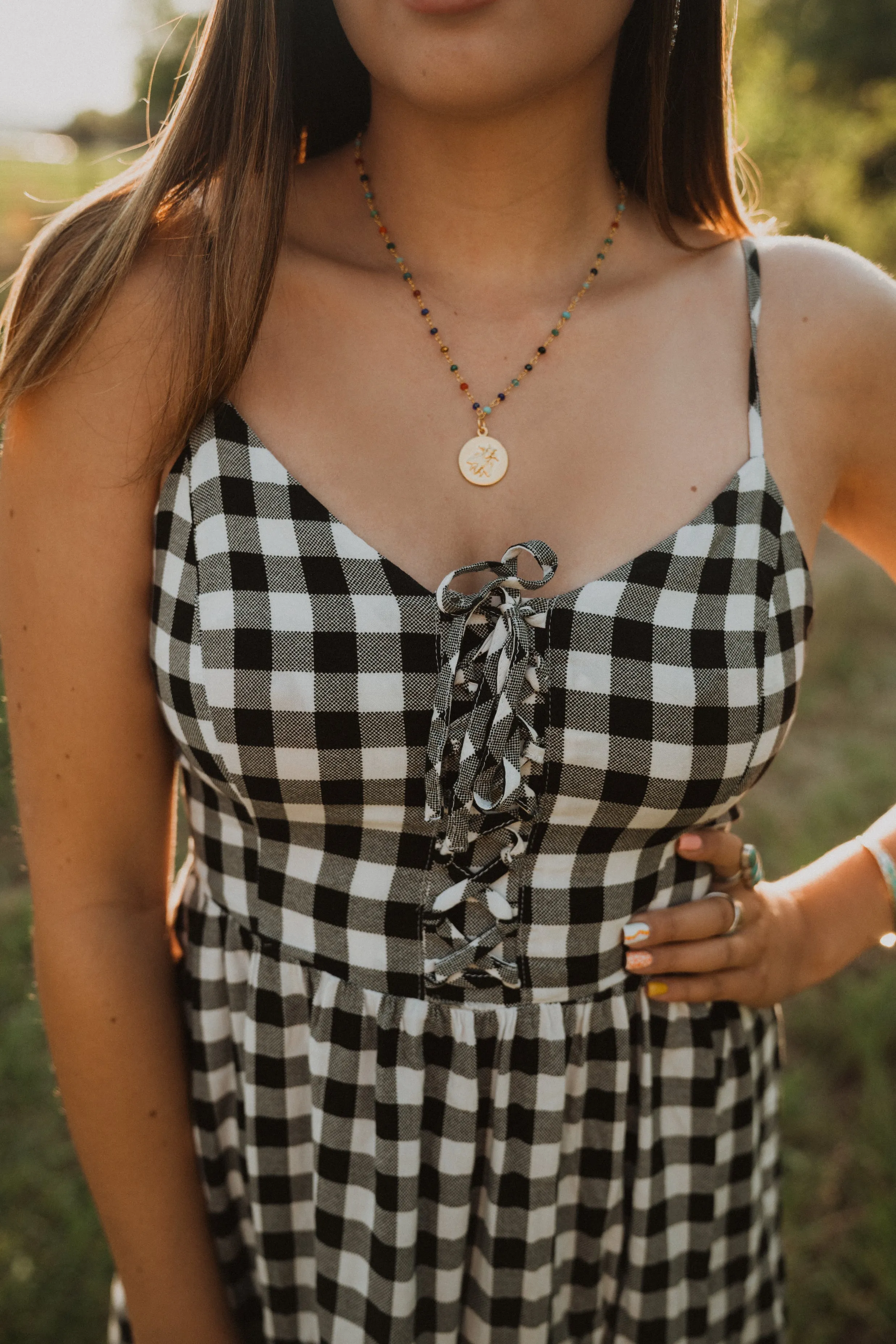 Bee Necklace | Gold | Multicolored Chain sold by Goldie Lew