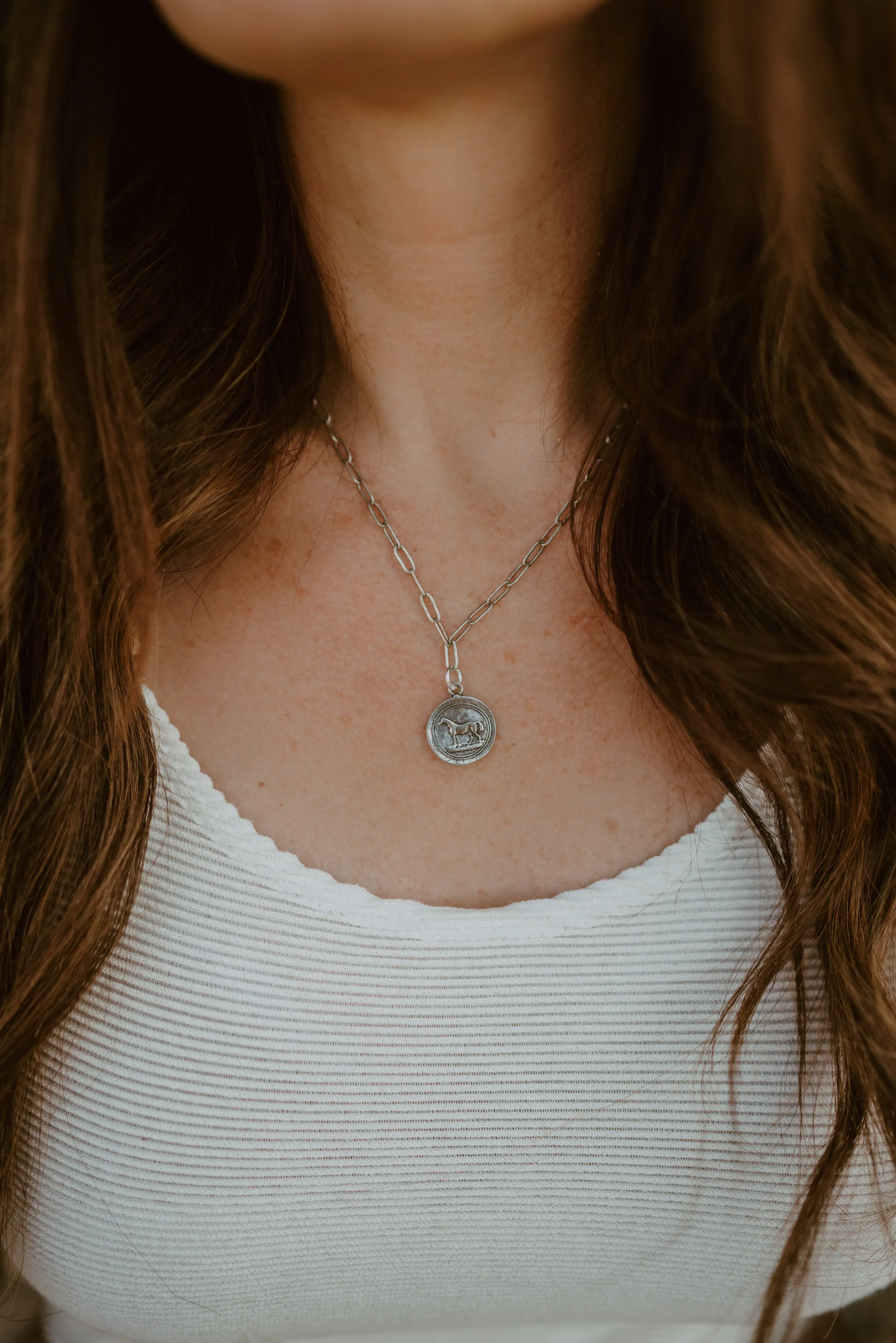 Small Horse Necklace | Silver sold by Goldie Lew product image thumbnail 2