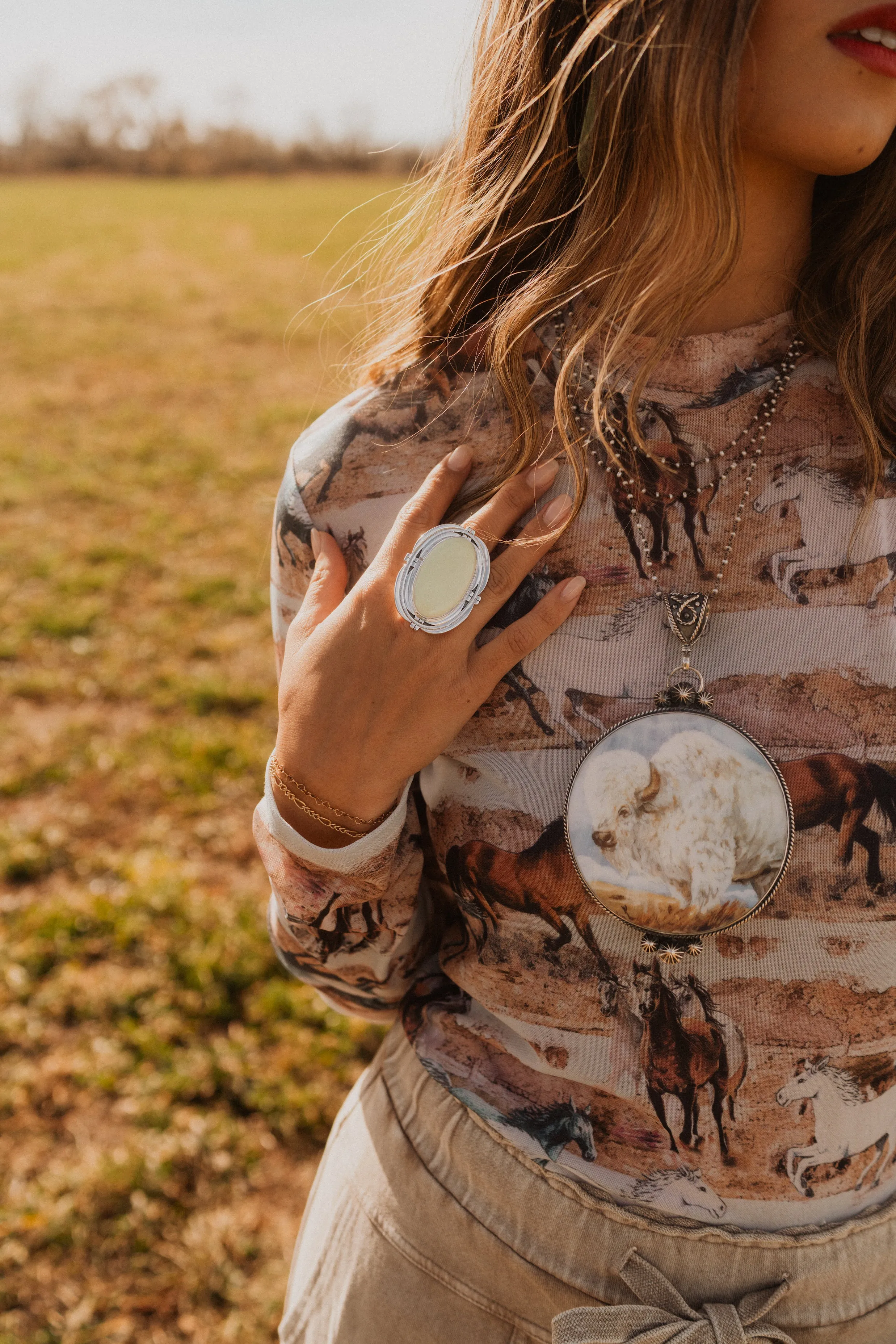 Knoxville Ring | Lemon Chrysoprase sold by Goldie Lew product image thumbnail 3