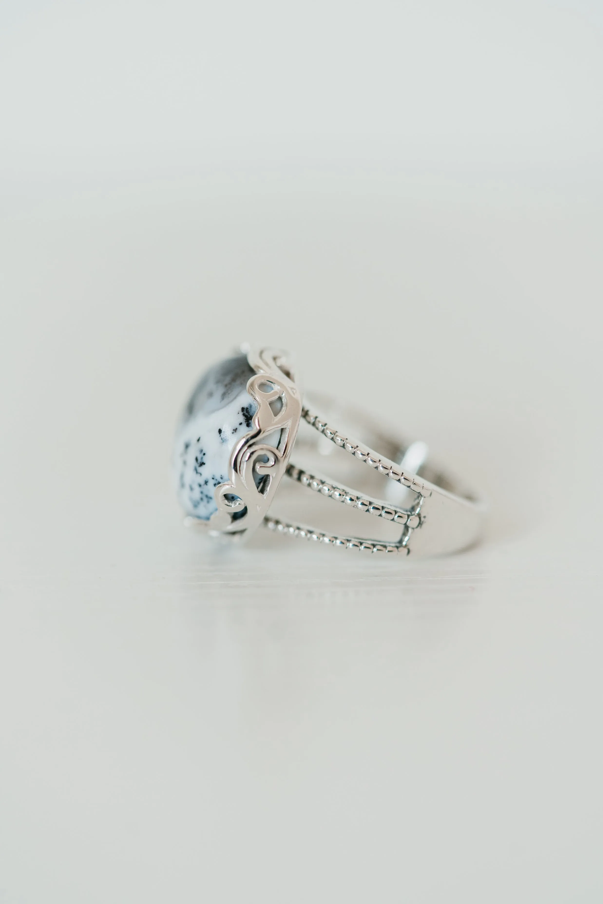 Pammy Ring | Dendritic Opal sold by Goldie Lew product image thumbnail 3