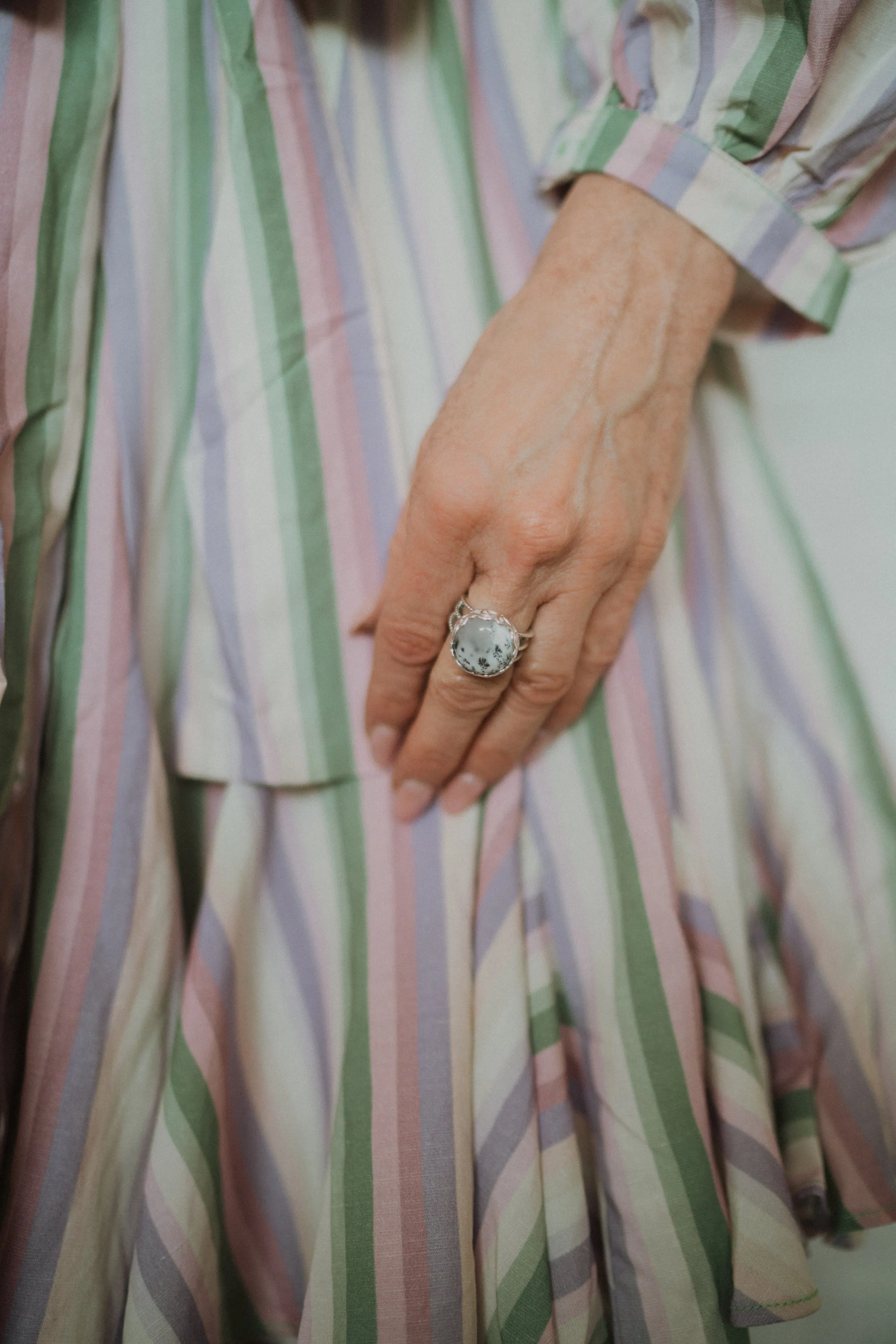 Pammy Ring | Dendritic Opal sold by Goldie Lew product image thumbnail 2