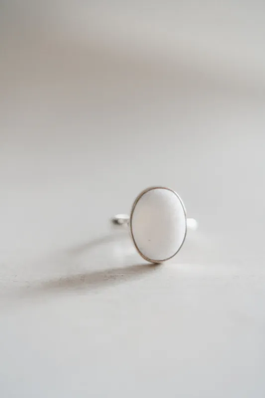 Gentry Ring | Small | Scolecite - FINAL SALE sold by Goldie Lew