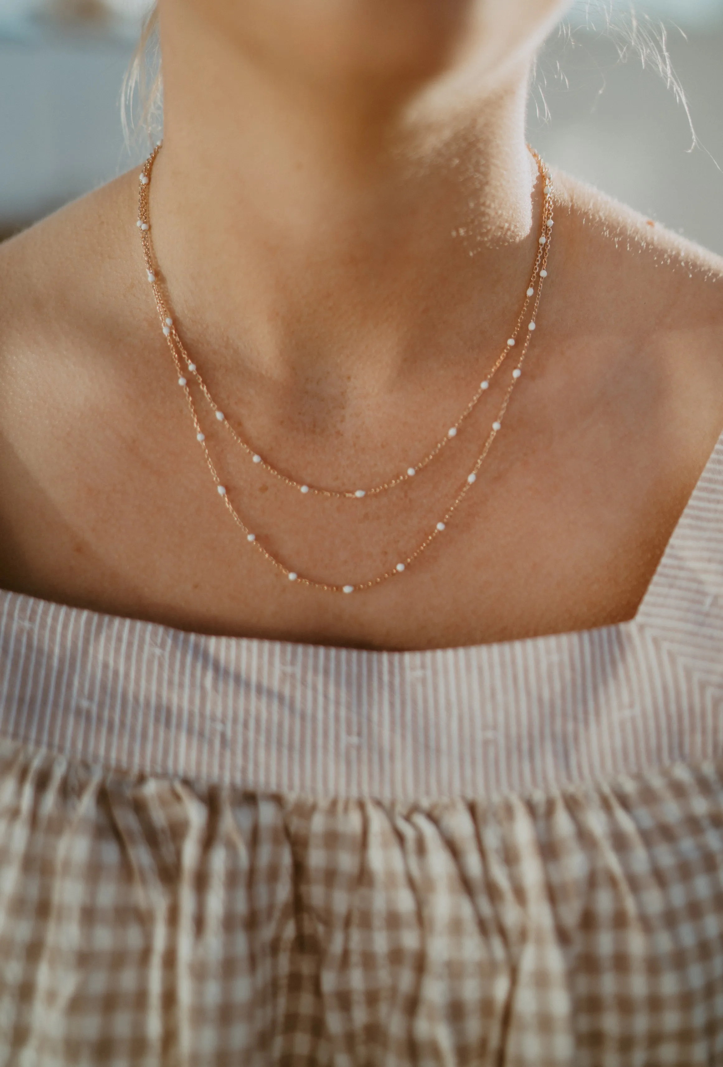 Double Strand Maria Necklace | Rose Gold sold by Goldie Lew