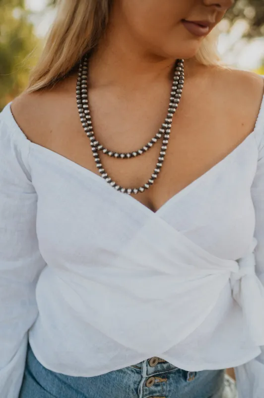 Myla Necklace | 48 inch | 8 mm sold by Goldie Lew