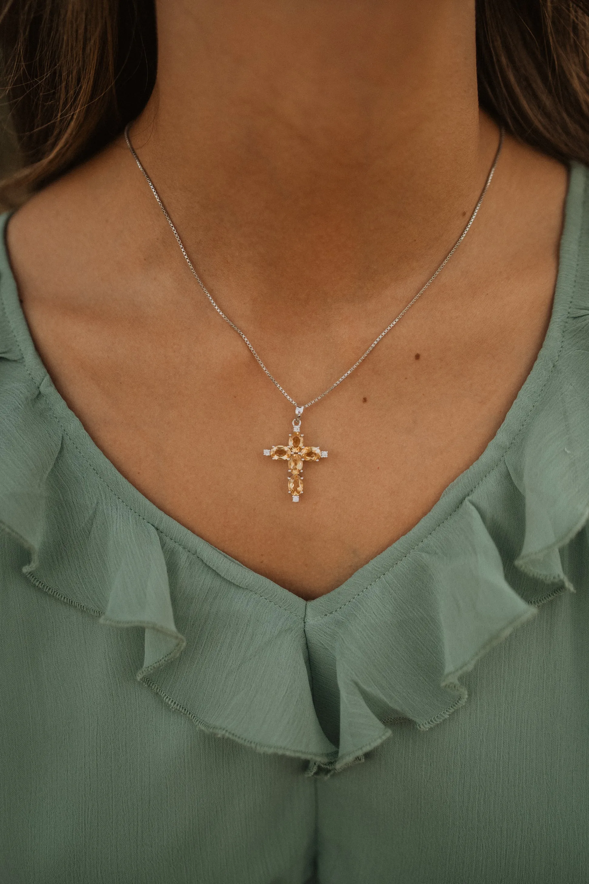 Vanzen Cross Necklace sold by Goldie Lew product image thumbnail 2