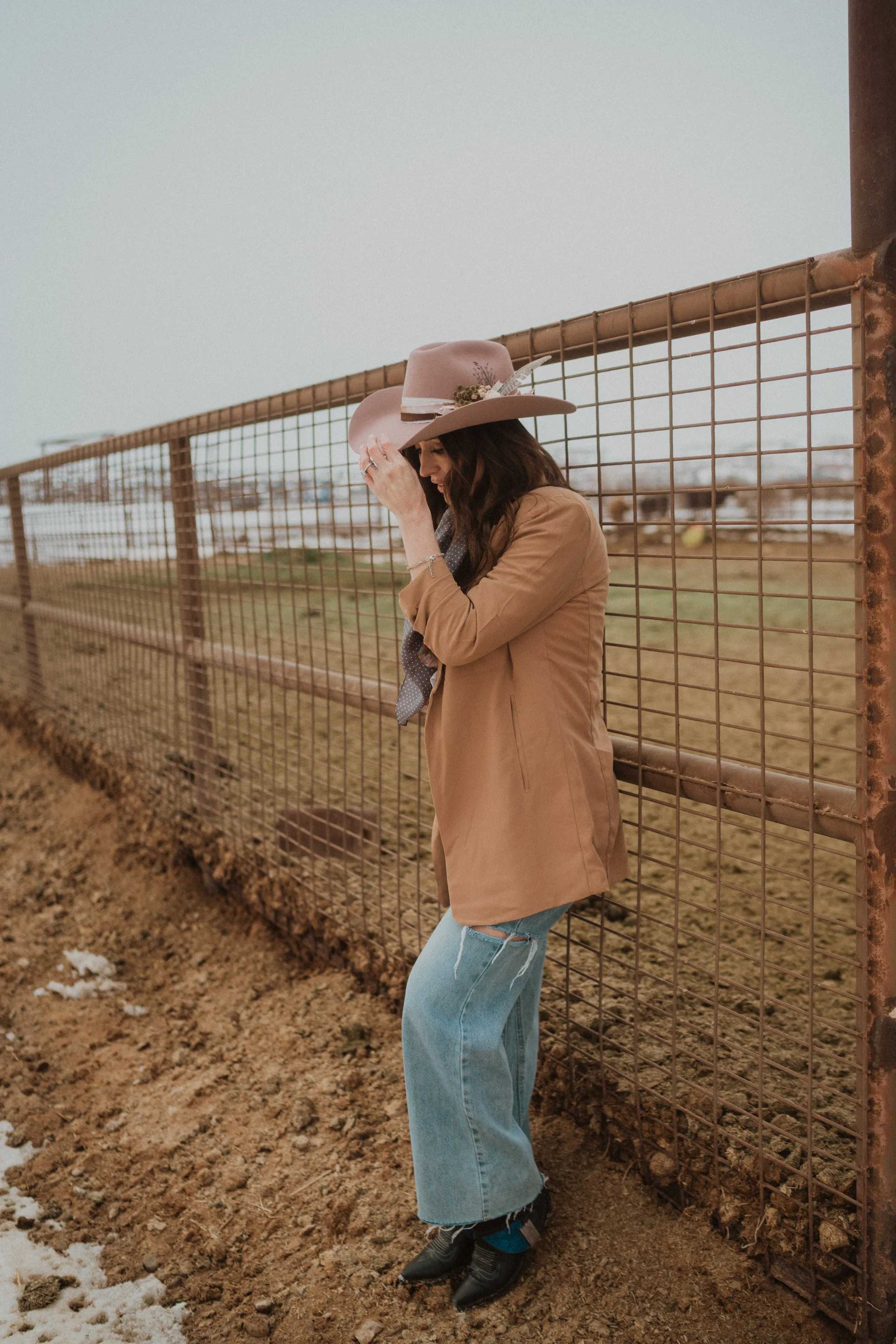 Blush Hat | Embroidered sold by Goldie Lew product image thumbnail 3