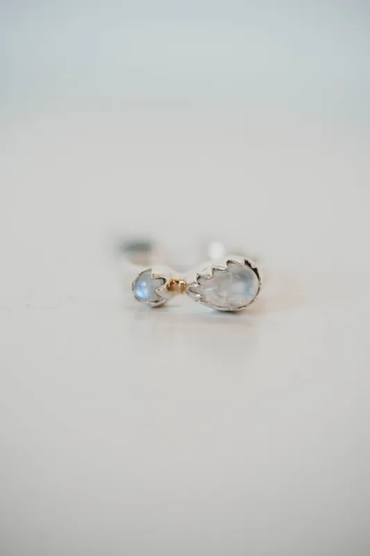 Bradlee Ring | Rainbow Moonstone sold by Goldie Lew