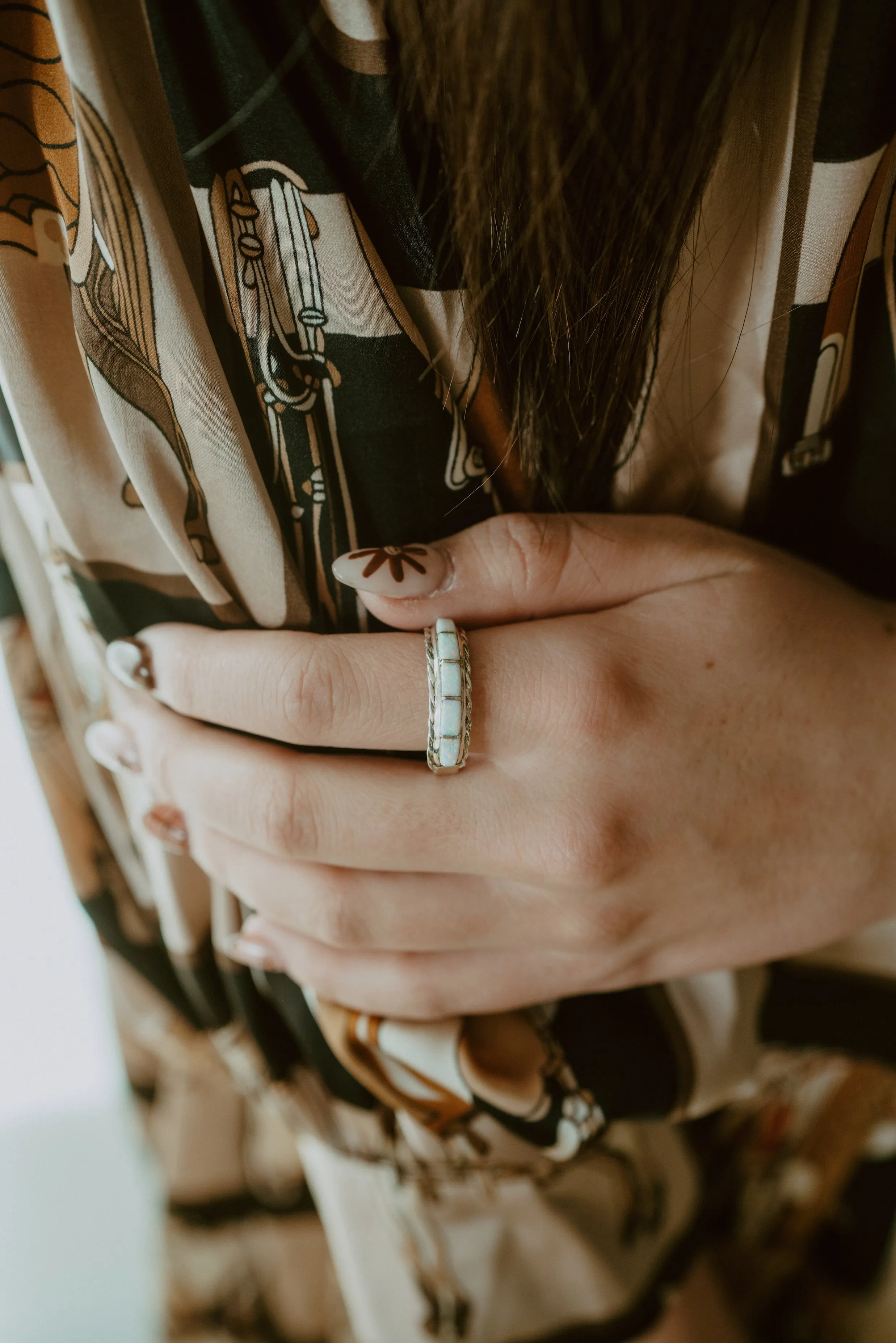Chloe Ring | White Opal sold by Goldie Lew product image thumbnail 3