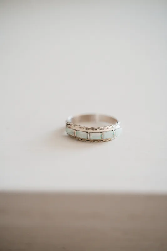 Chloe Ring | White Opal sold by Goldie Lew