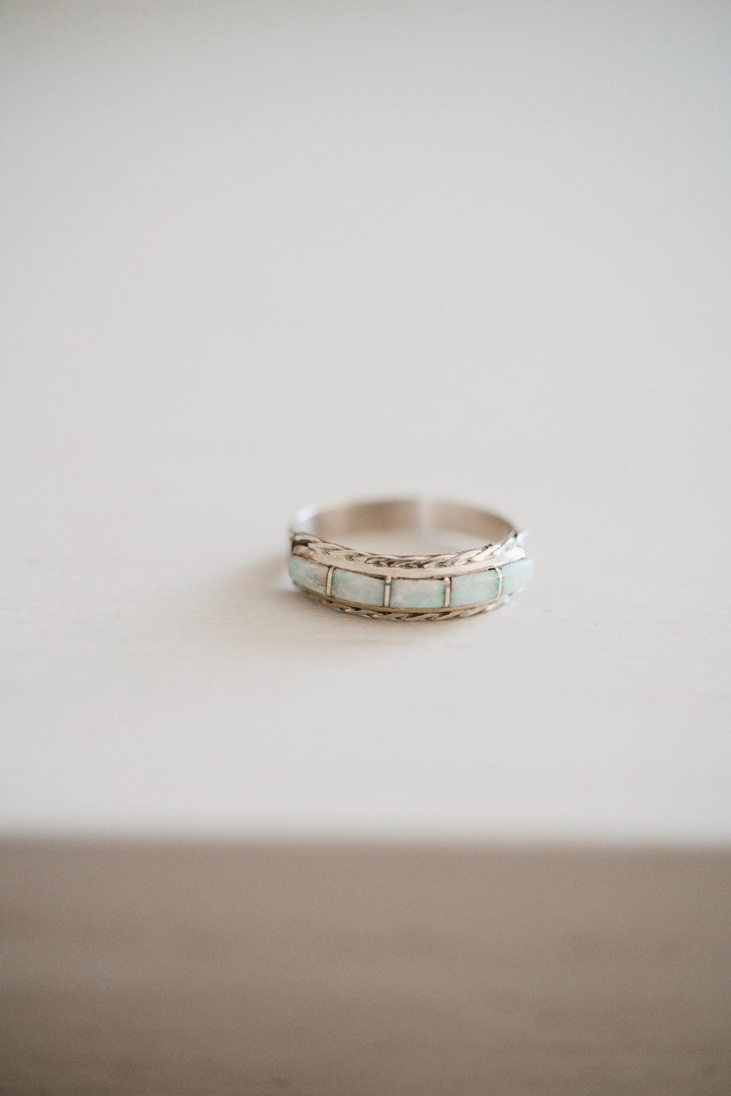 Chloe Ring | White Opal sold by Goldie Lew