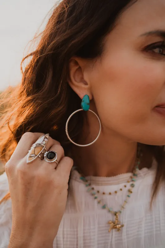 Sallie Hoop Earrings sold by Goldie Lew