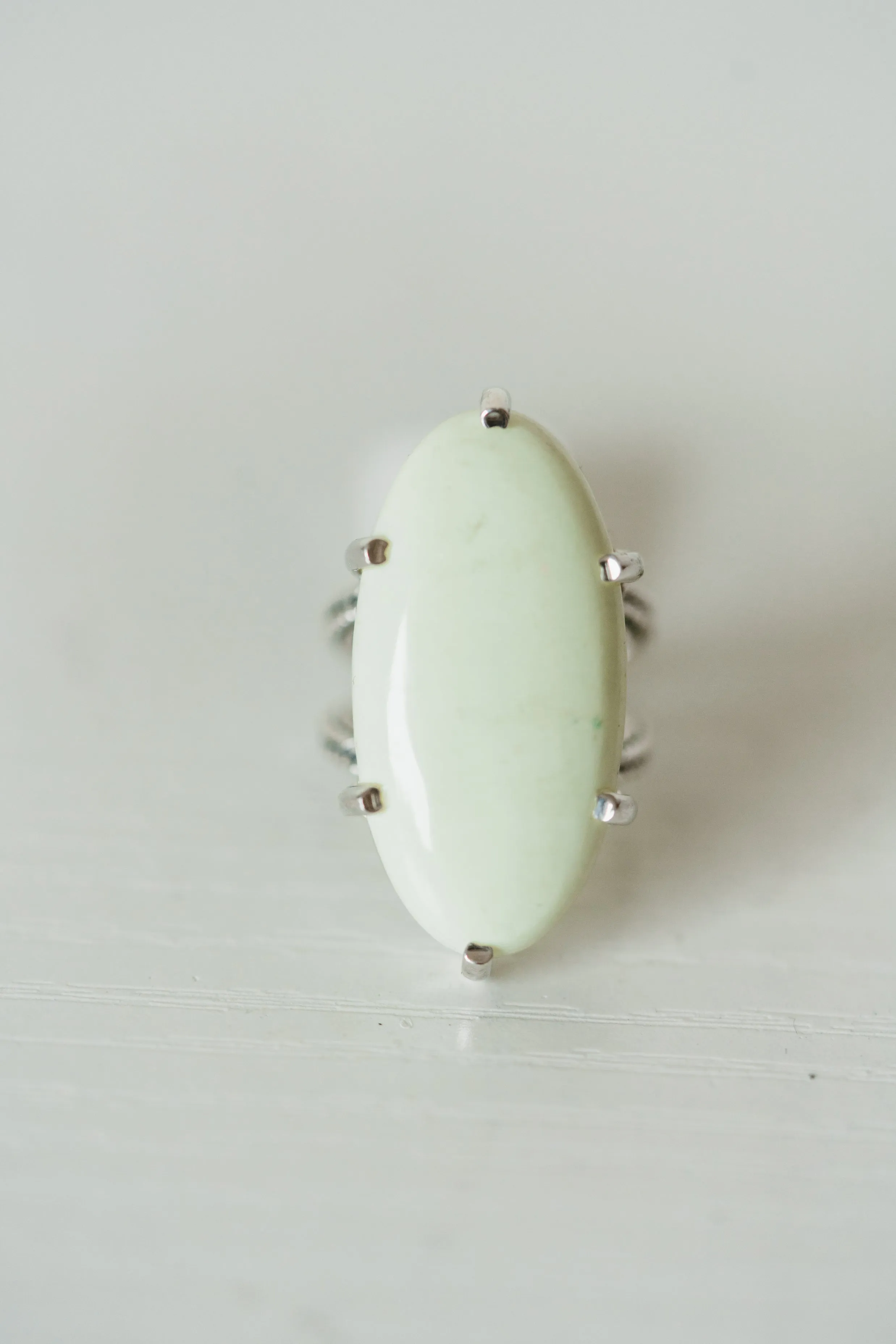 Lynn Ring | Lemon Chrysoprase sold by Goldie Lew
