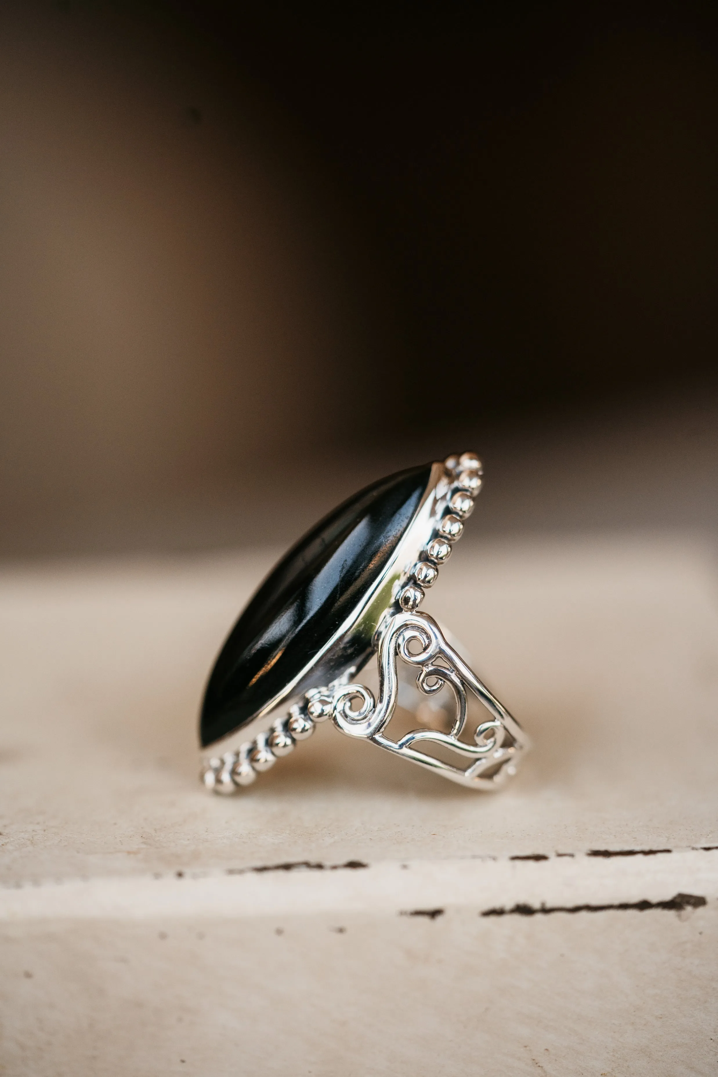 Baylee Ring | Black Onyx sold by Goldie Lew product image thumbnail 3