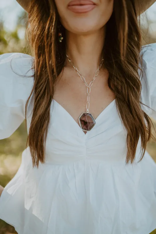 Ceelo Necklace | Chevron Amethyst sold by Goldie Lew