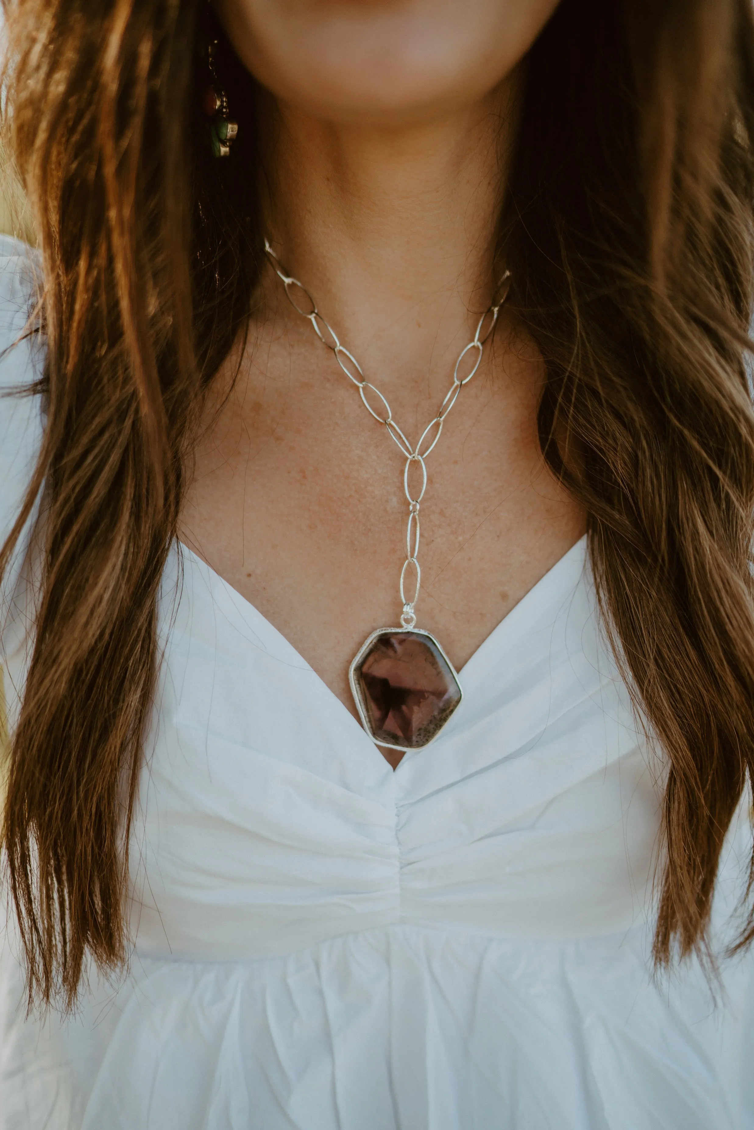 Ceelo Necklace | Chevron Amethyst sold by Goldie Lew product image thumbnail 2