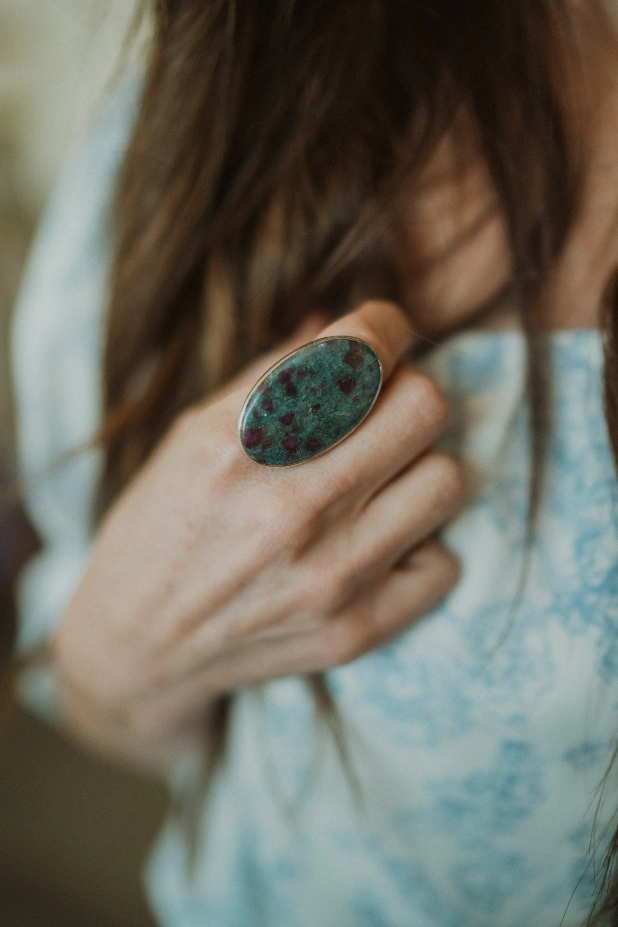Positano Ring | Ruby in Kyanite sold by Goldie Lew product image thumbnail 2