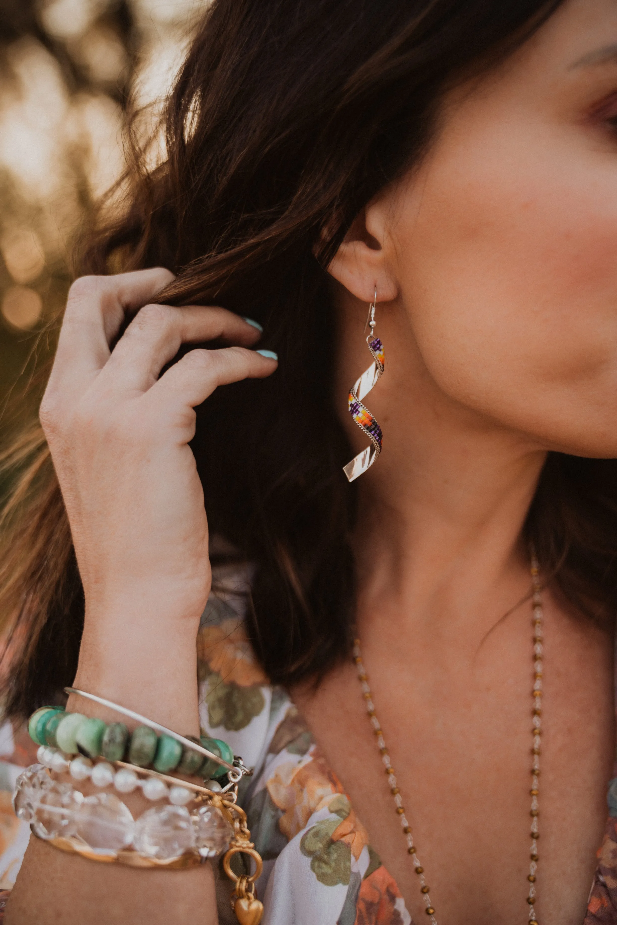 Spiral Tribal Earrings sold by Goldie Lew