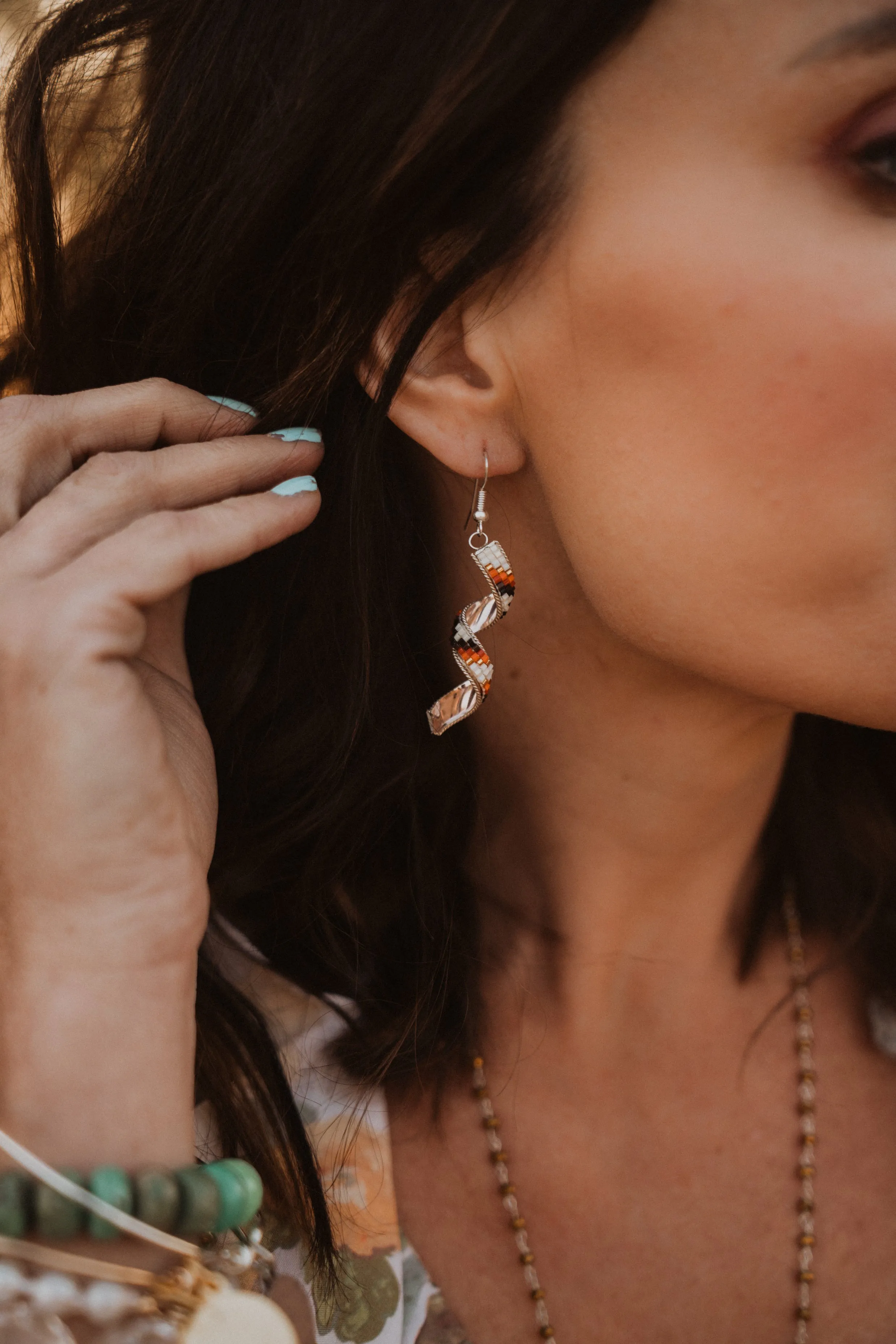 Spiral Tribal Earrings sold by Goldie Lew product image thumbnail 4