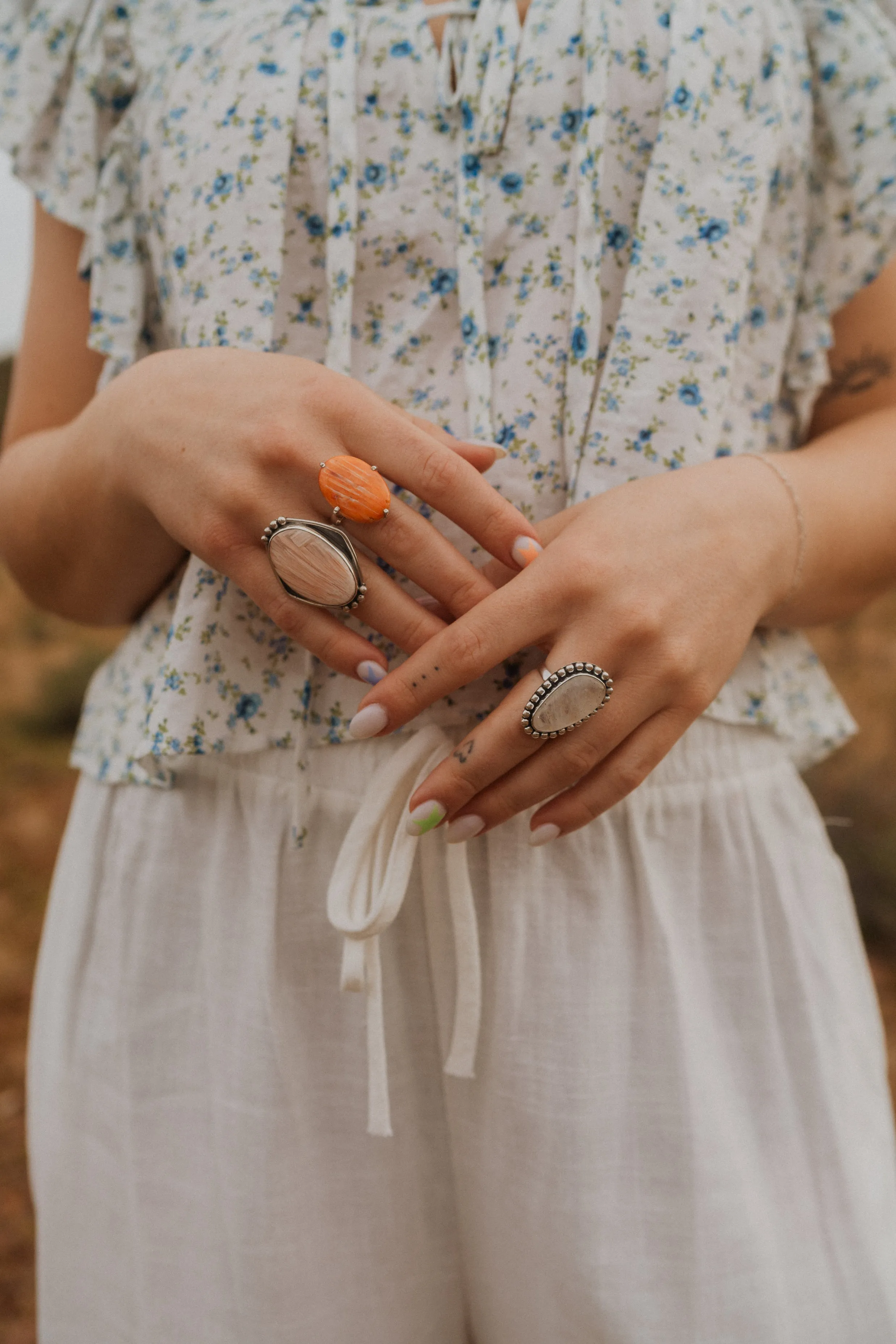 Jenni Kait Ring | Pink Scolecite sold by Goldie Lew product image thumbnail 3