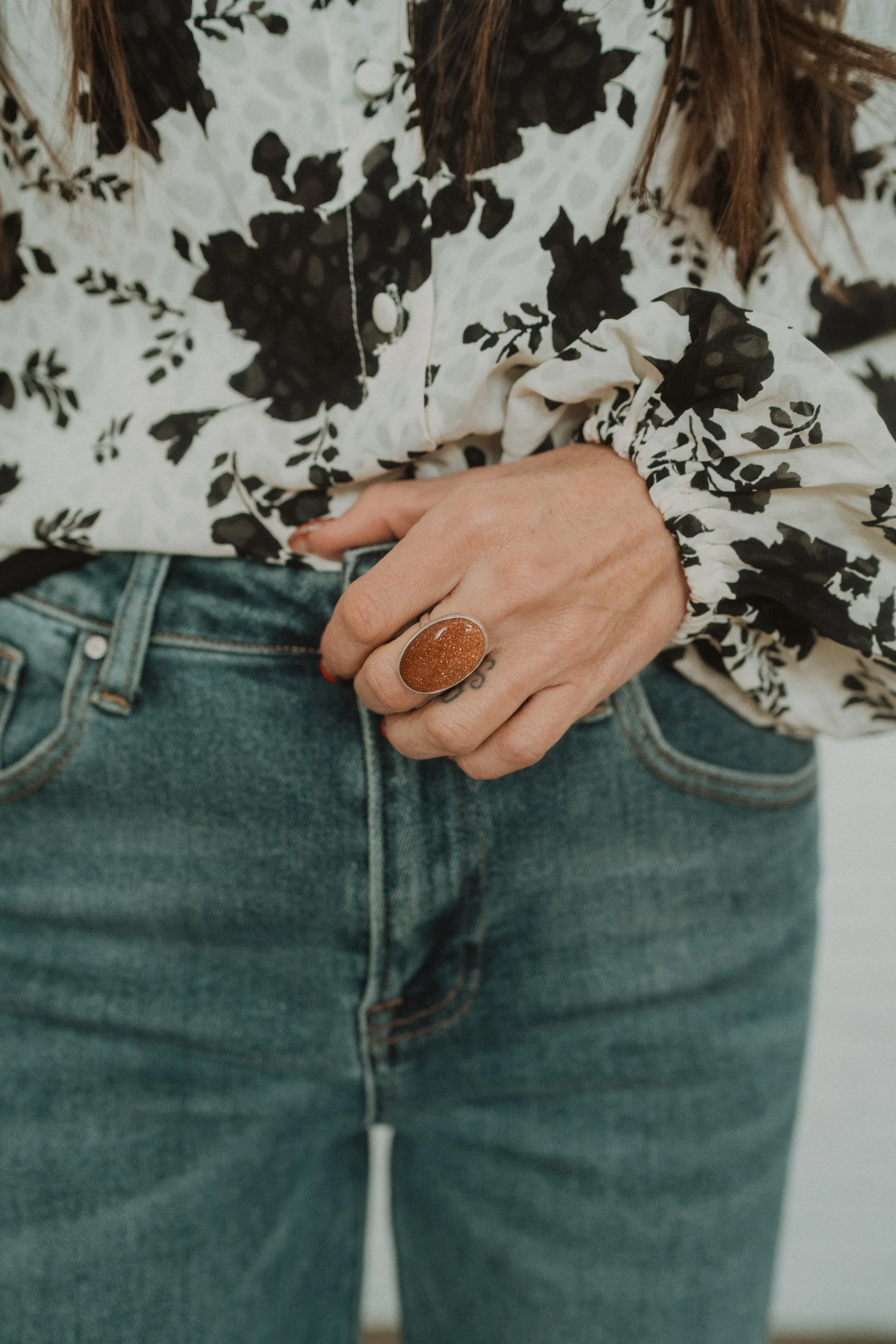 Zinnia Ring | Red Sun Sitara sold by Goldie Lew product image thumbnail 2