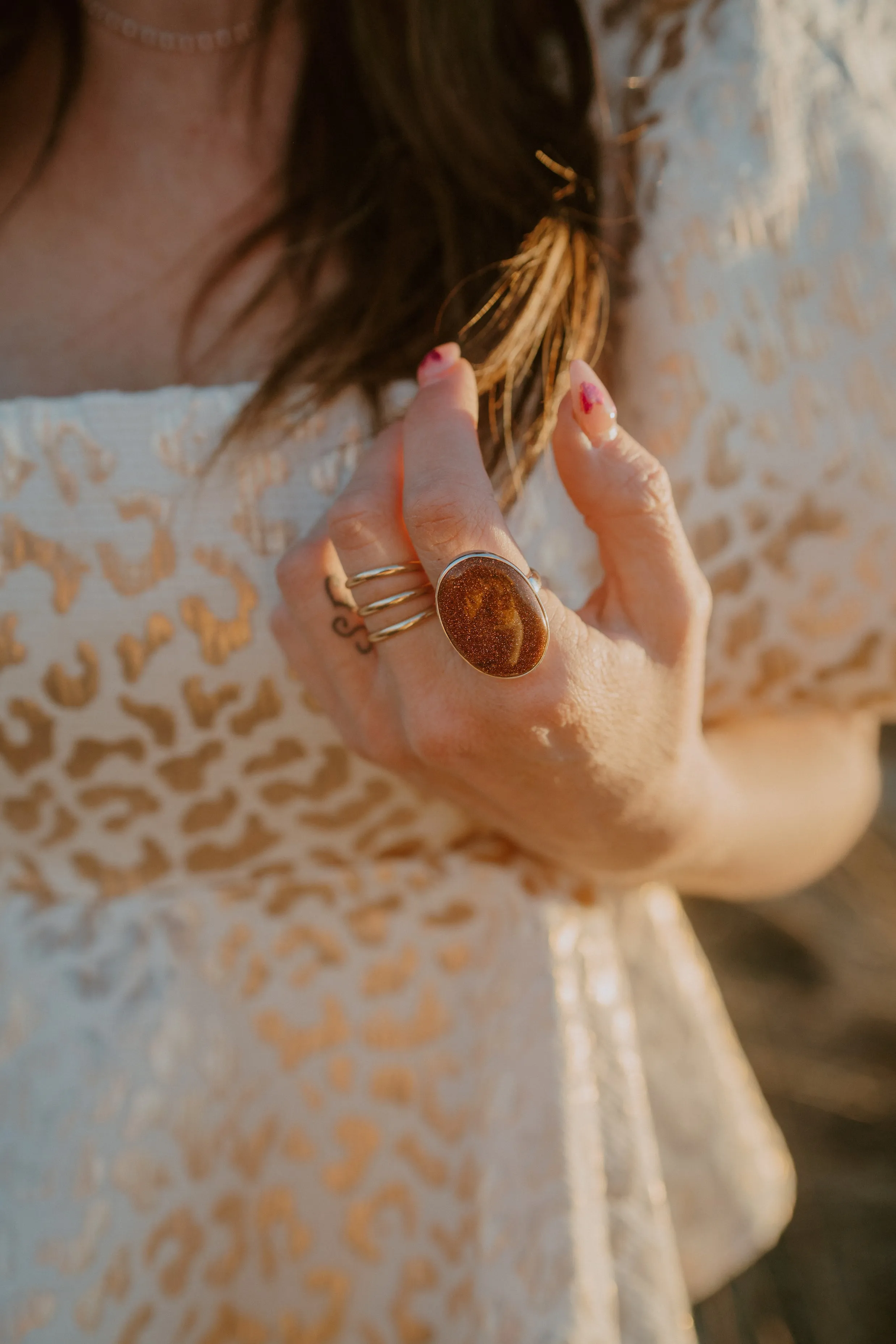 Zinnia Ring | Red Sun Sitara sold by Goldie Lew product image thumbnail 3