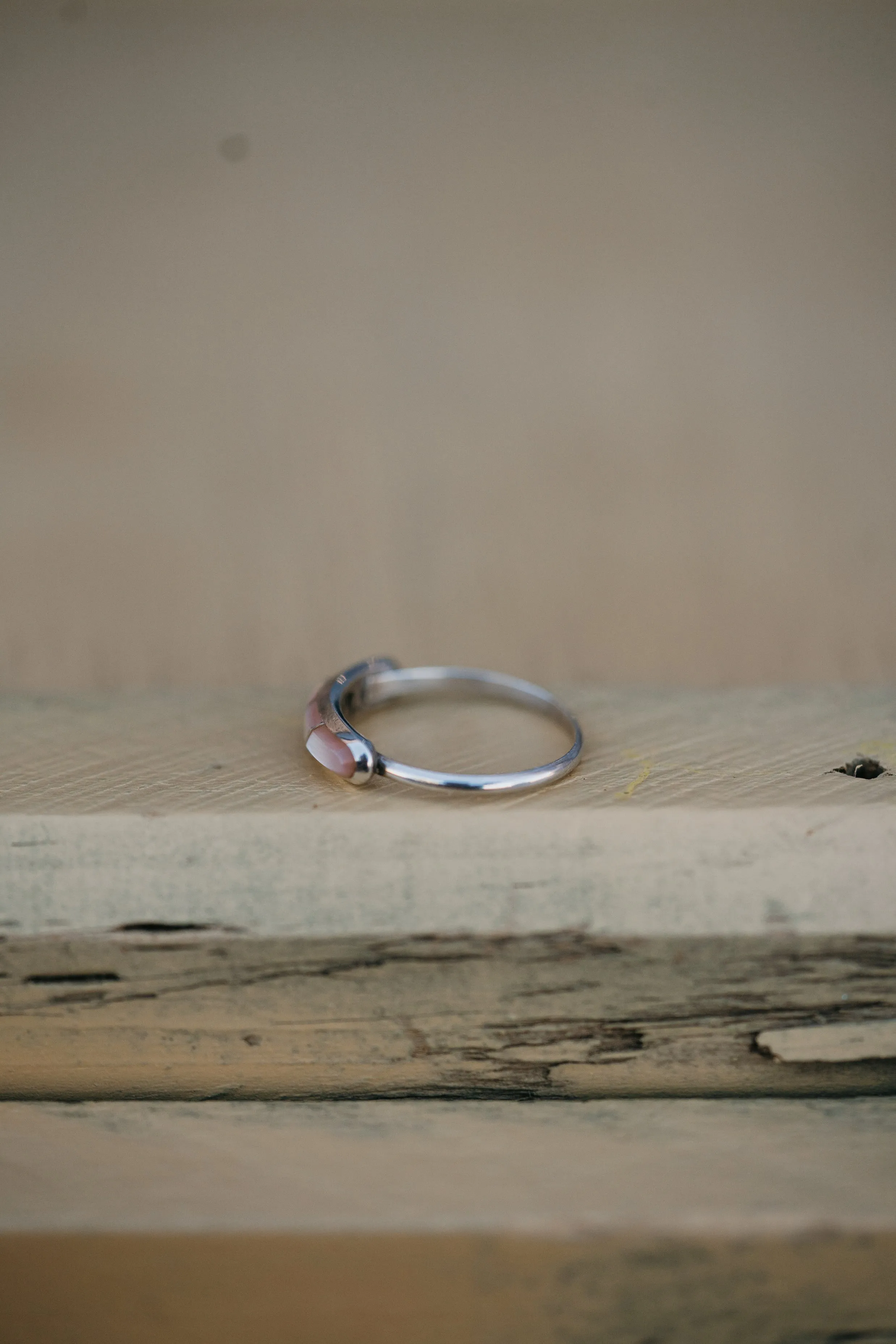 Kyree Ring | Pink Mother of Pearl sold by Goldie Lew product image thumbnail 3