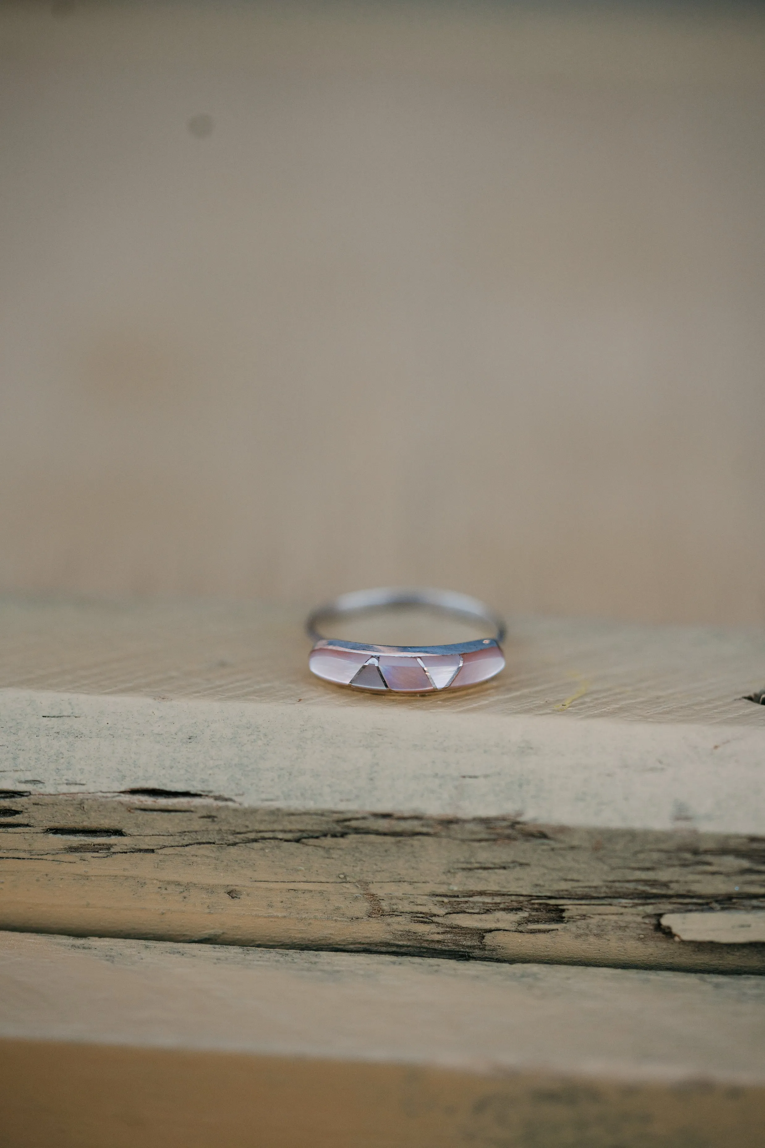 Kyree Ring | Pink Mother of Pearl sold by Goldie Lew