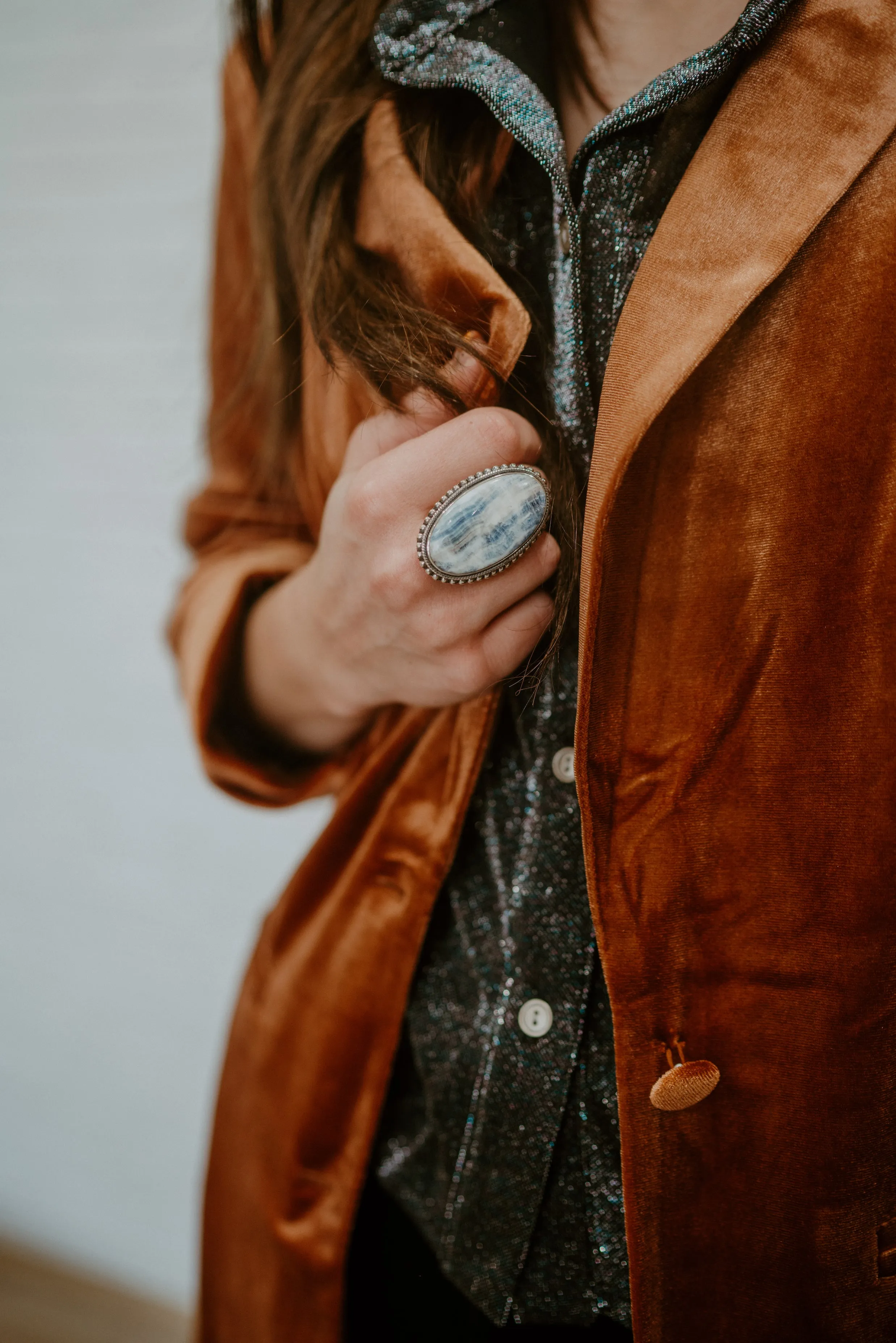 Betsy Ring | Blue Rhodochrosite sold by Goldie Lew product image thumbnail 2