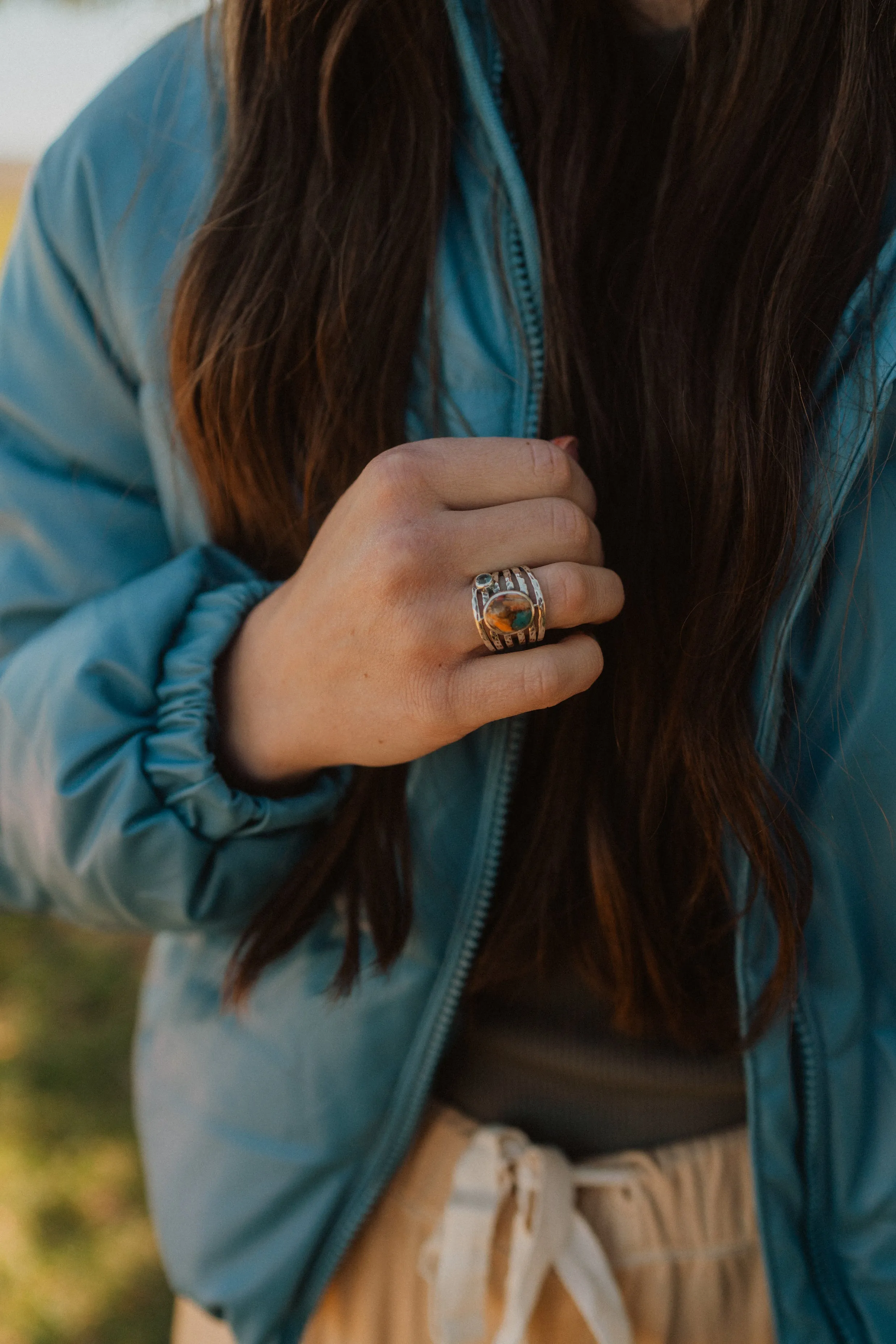 Holland Ring | Spiny Turquoise sold by Goldie Lew product image thumbnail 2
