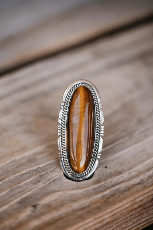 Emra Ring | Tiger's Eye sold by Goldie Lew