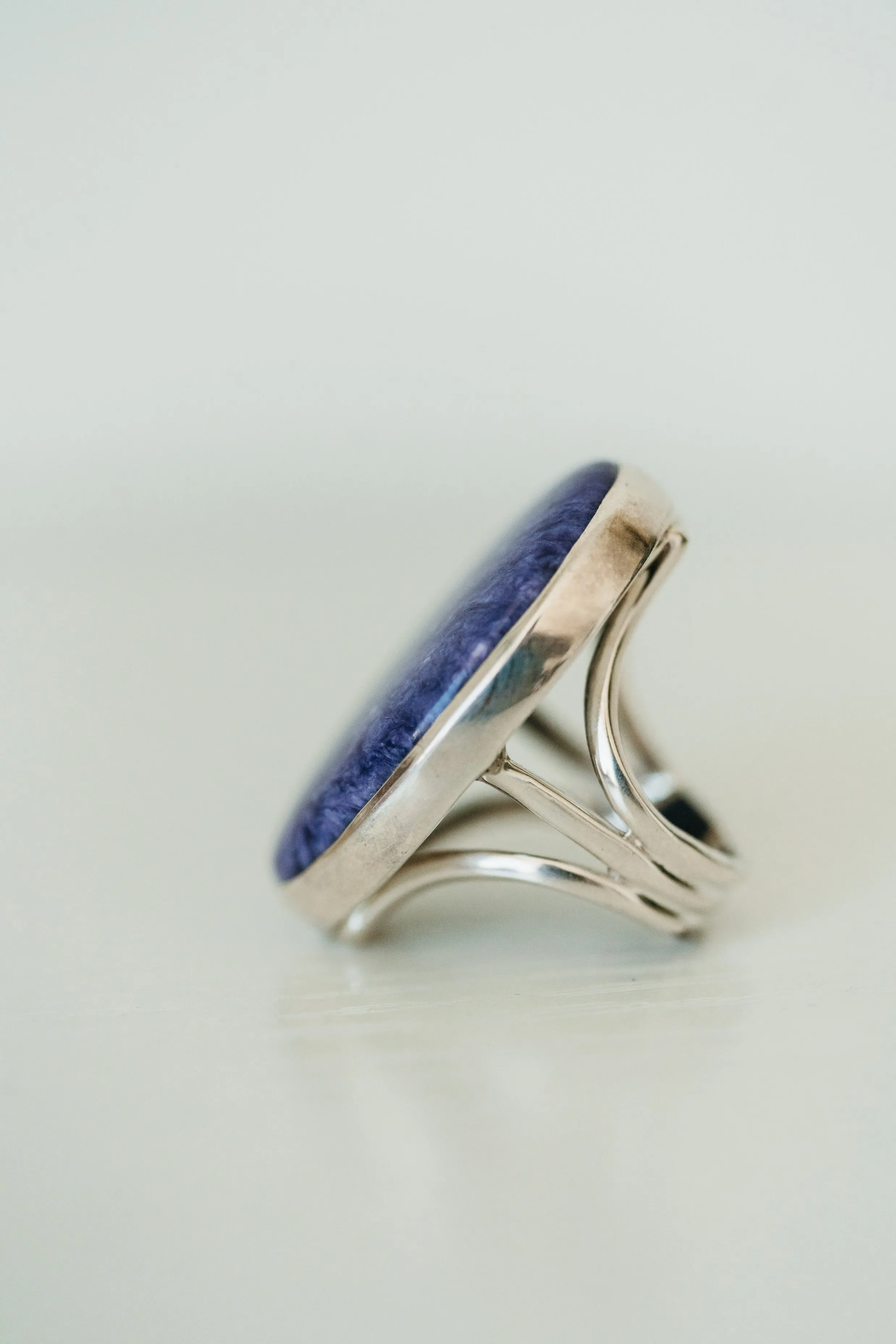 Cosma Ring | Purple Charoite sold by Goldie Lew product image thumbnail 3