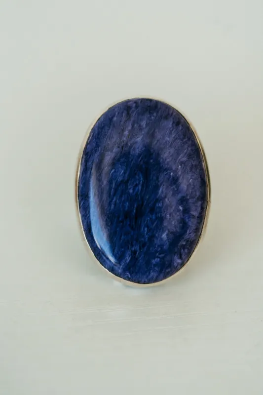 Cosma Ring | Purple Charoite sold by Goldie Lew