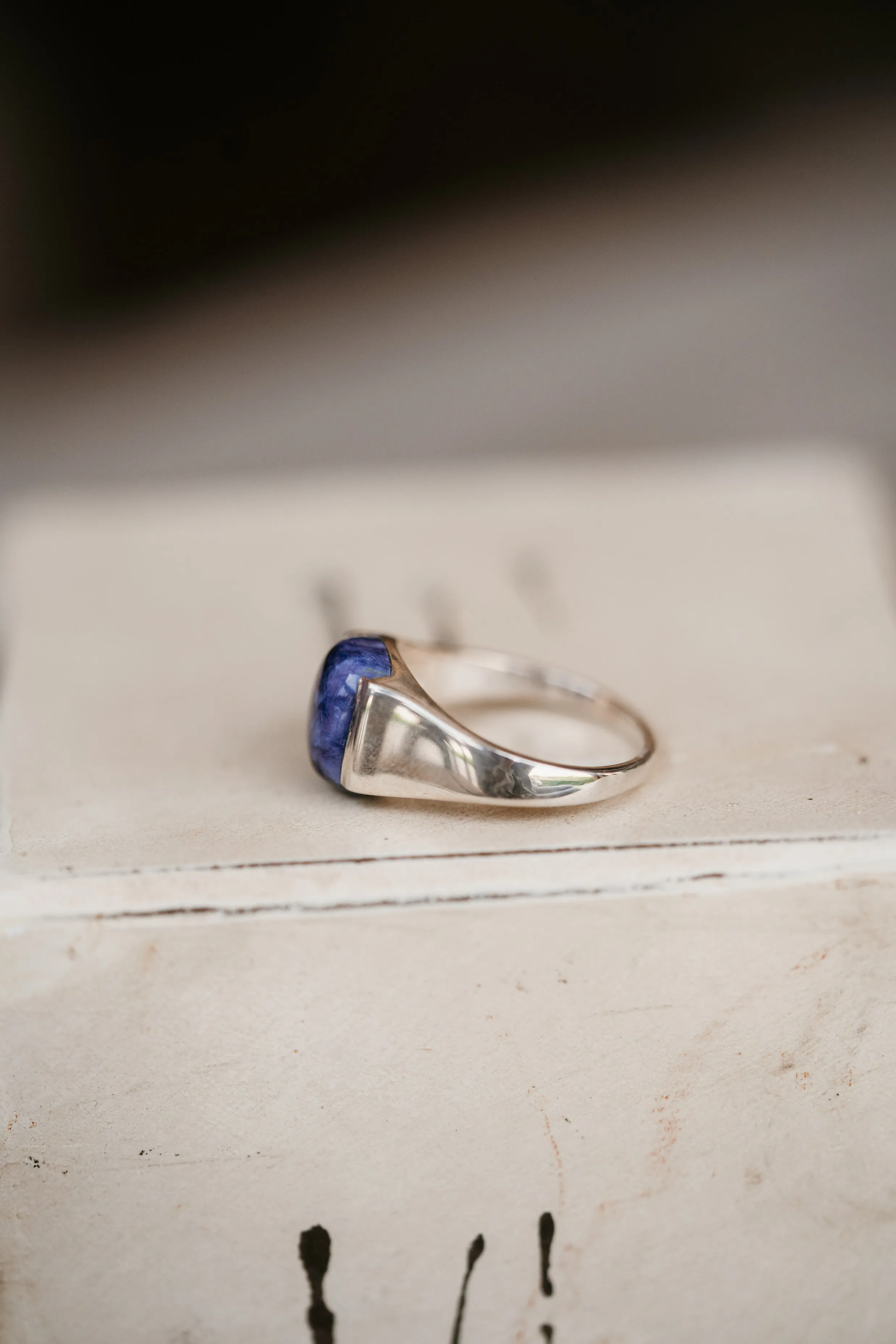 Kellen Ring | Purple Charoite sold by Goldie Lew product image thumbnail 2