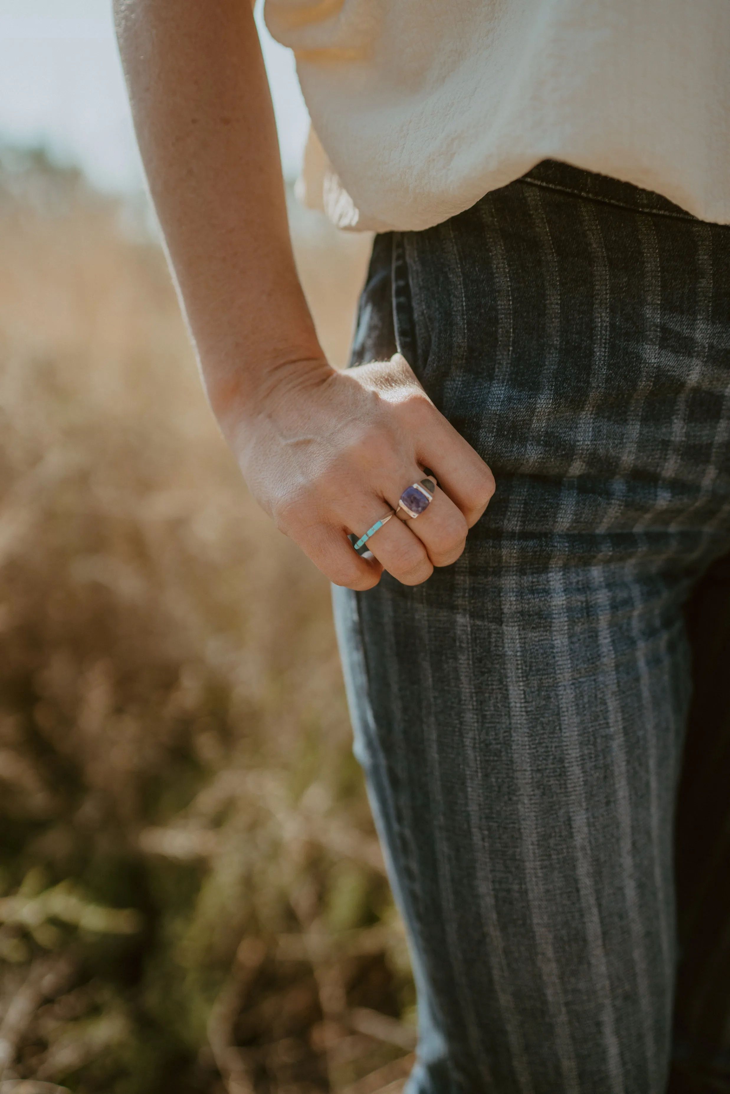 Kellen Ring | Purple Charoite sold by Goldie Lew product image thumbnail 3
