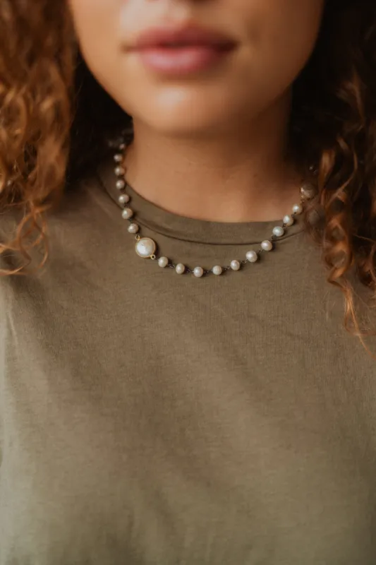 Saundra Necklace | Pearl sold by Goldie Lew