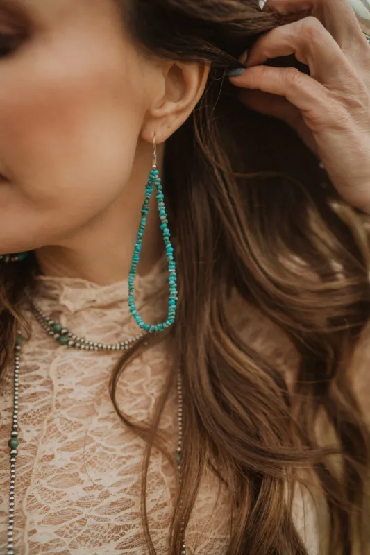 Shirley Earrings | Turquoise sold by Goldie Lew