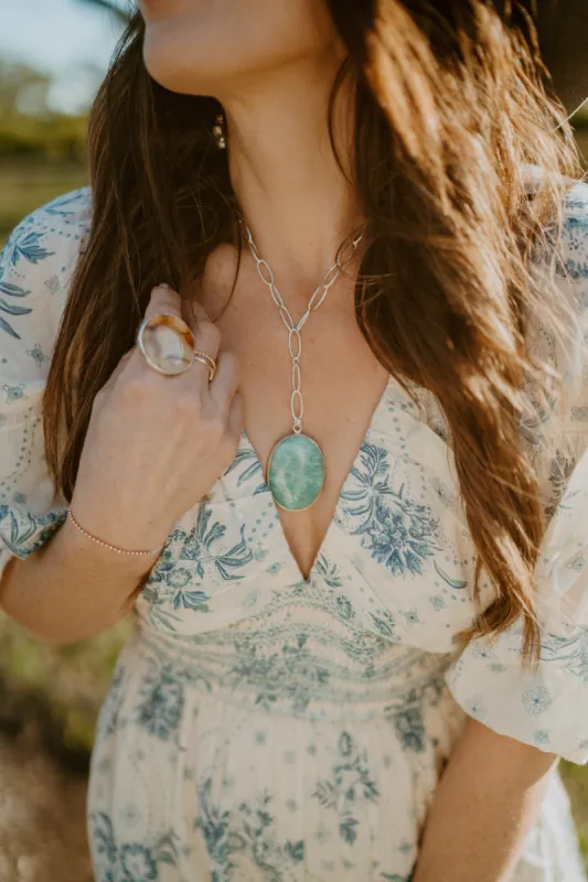 Ceelo Necklace | Amazonite sold by Goldie Lew