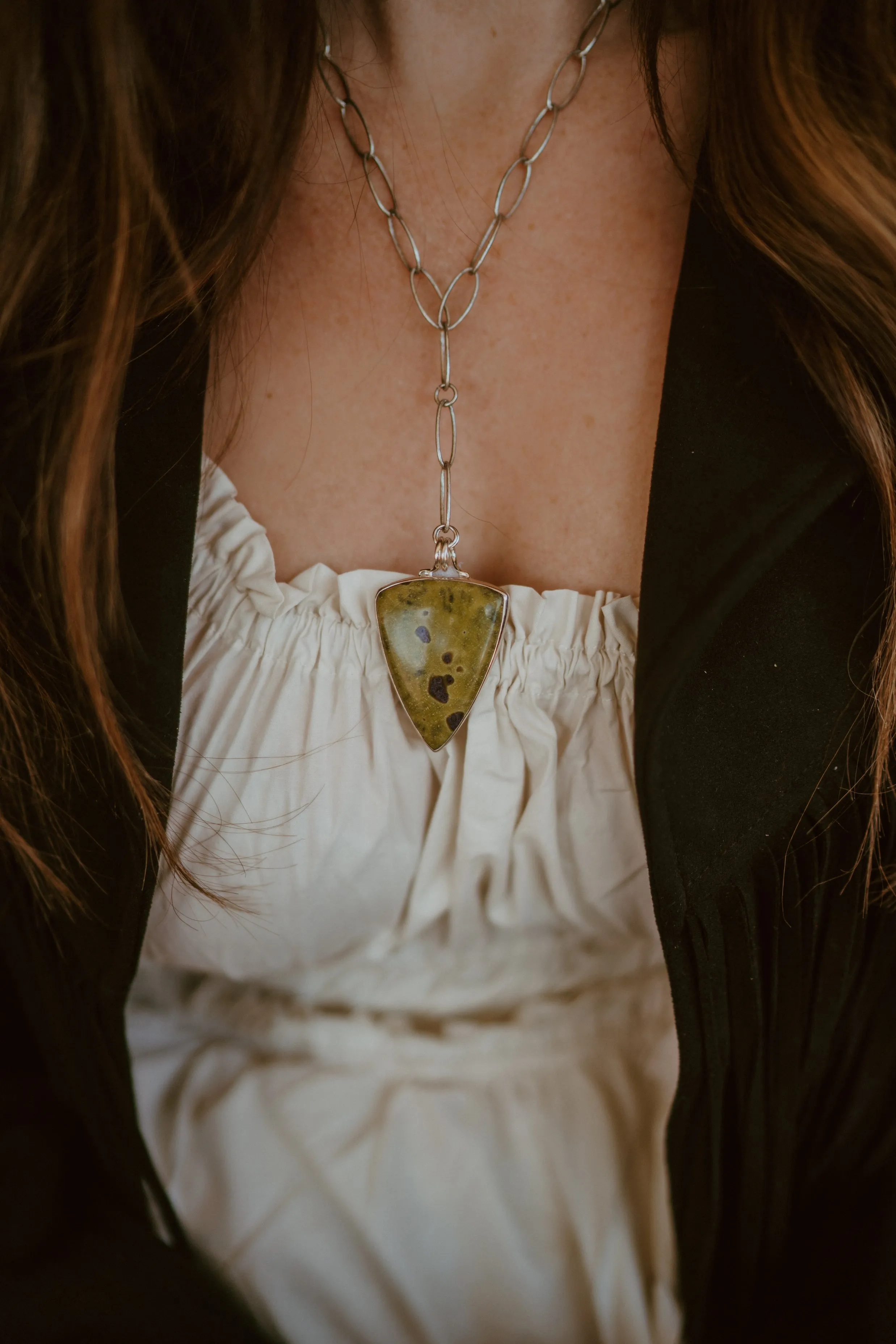 Ceelo Necklace | Tasmanian Serpentine sold by Goldie Lew product image thumbnail 2