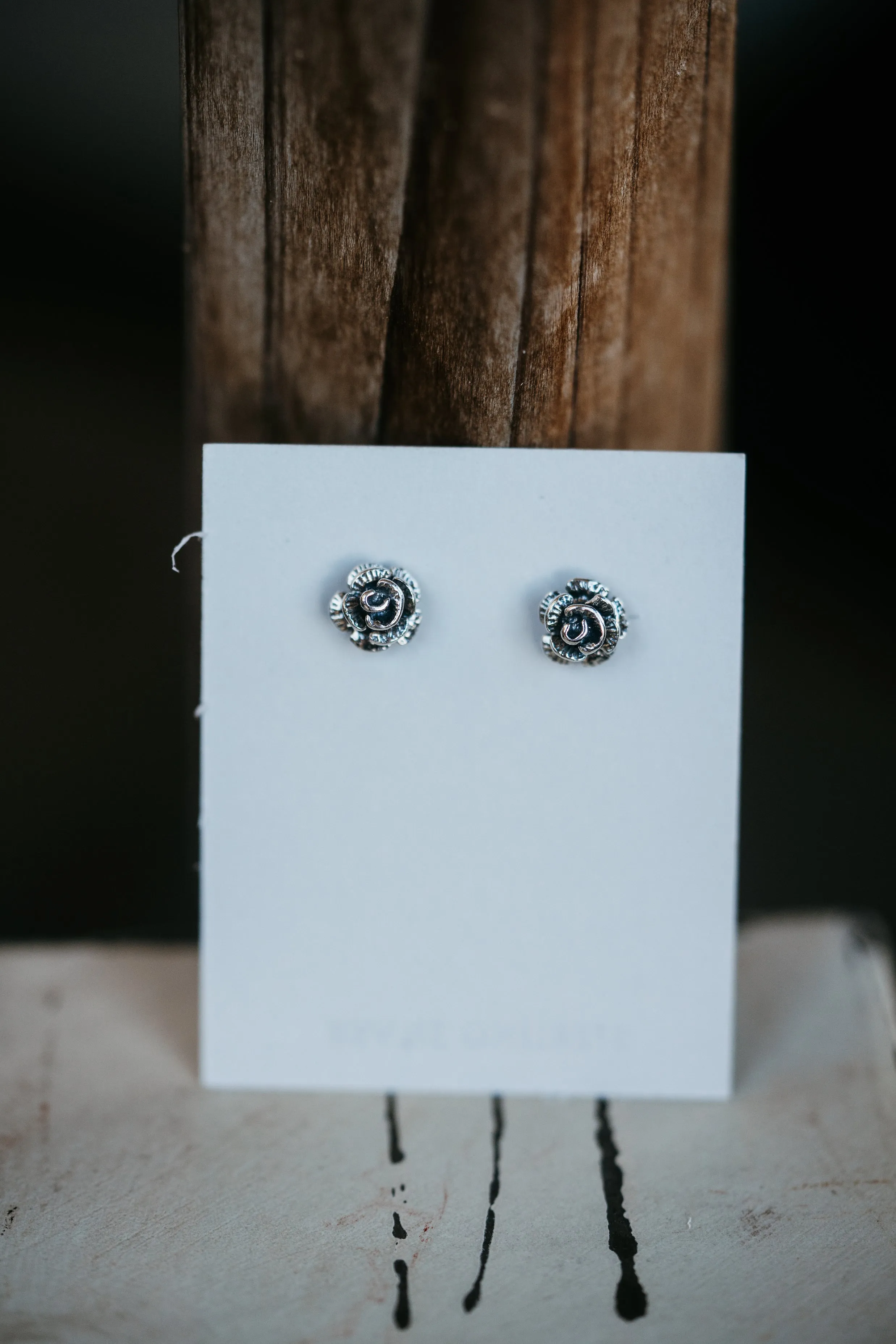 Rose Studs | Silver sold by Goldie Lew product image thumbnail 4