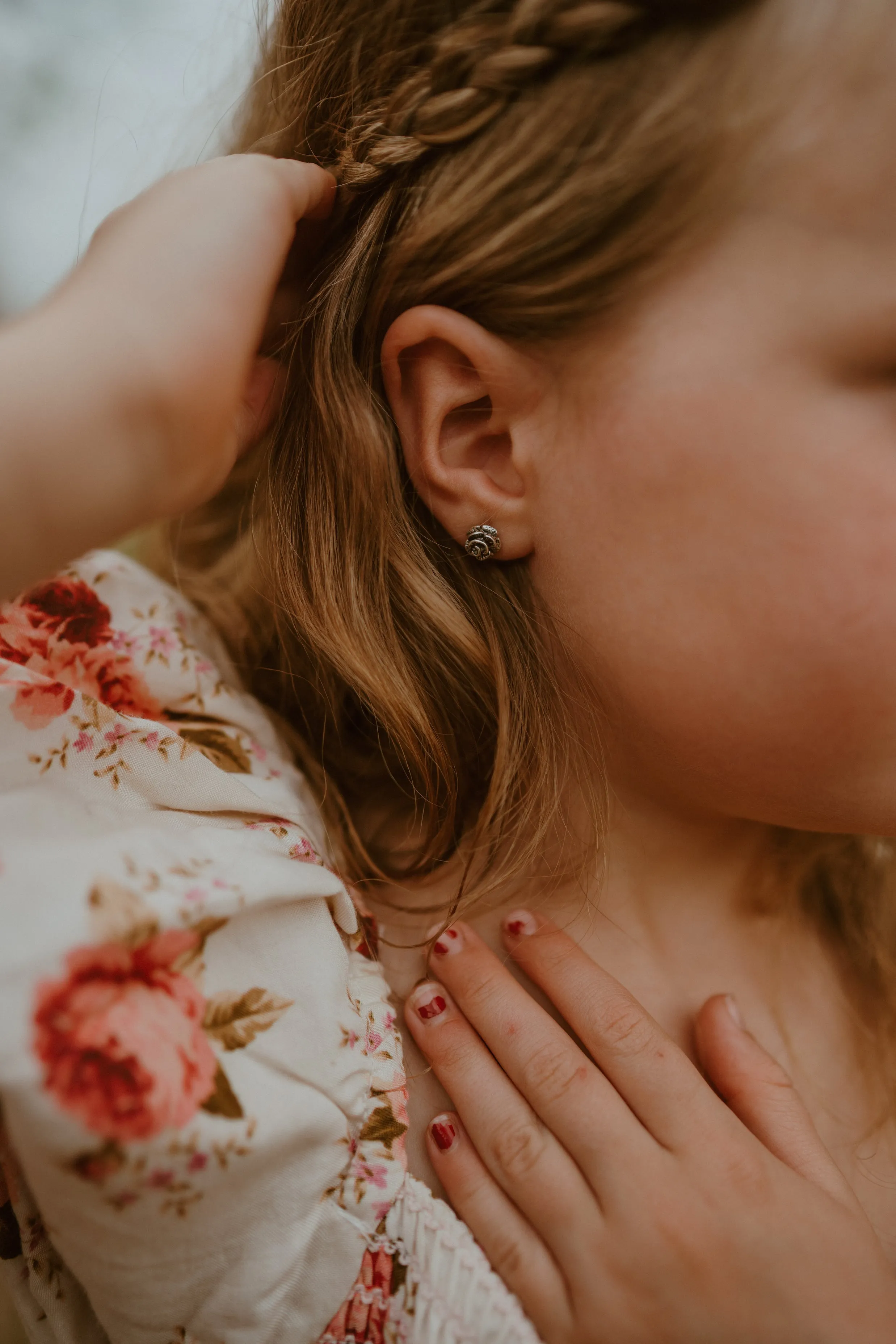 Rose Studs | Silver sold by Goldie Lew
