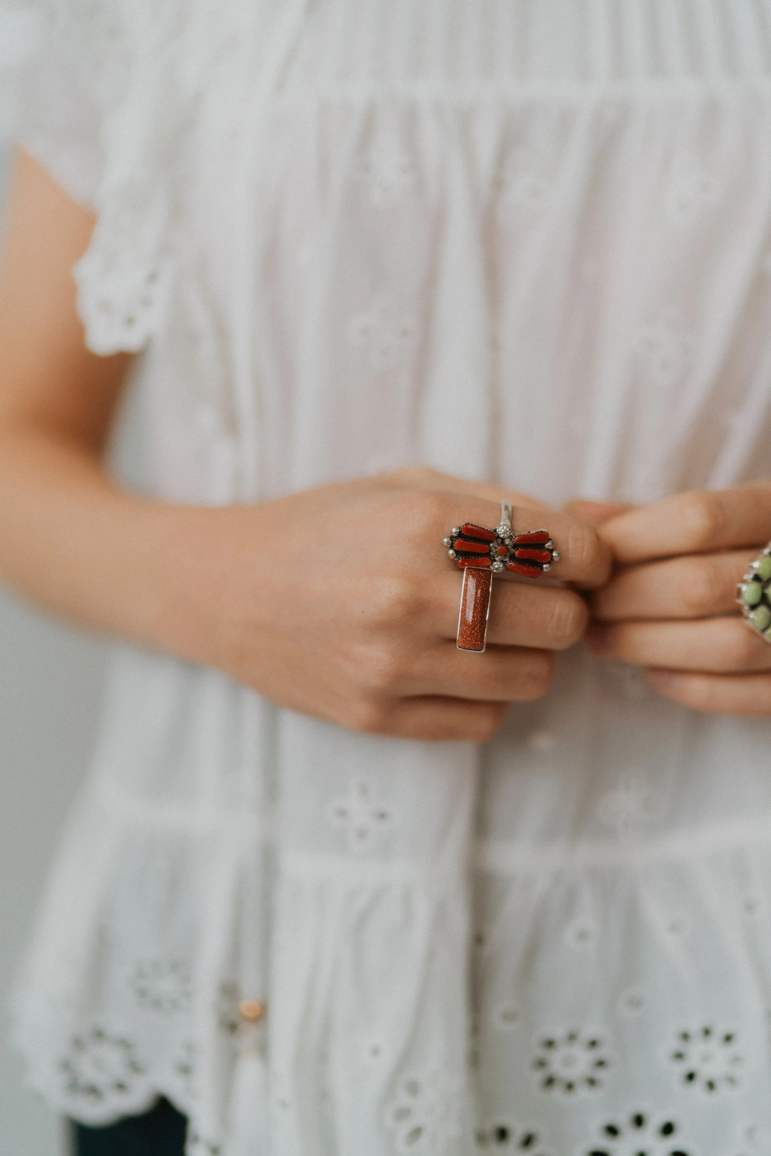 Reena Ring | Coral sold by Goldie Lew product image thumbnail 2