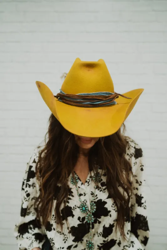 Mustard Hat | Hat Band sold by Goldie Lew