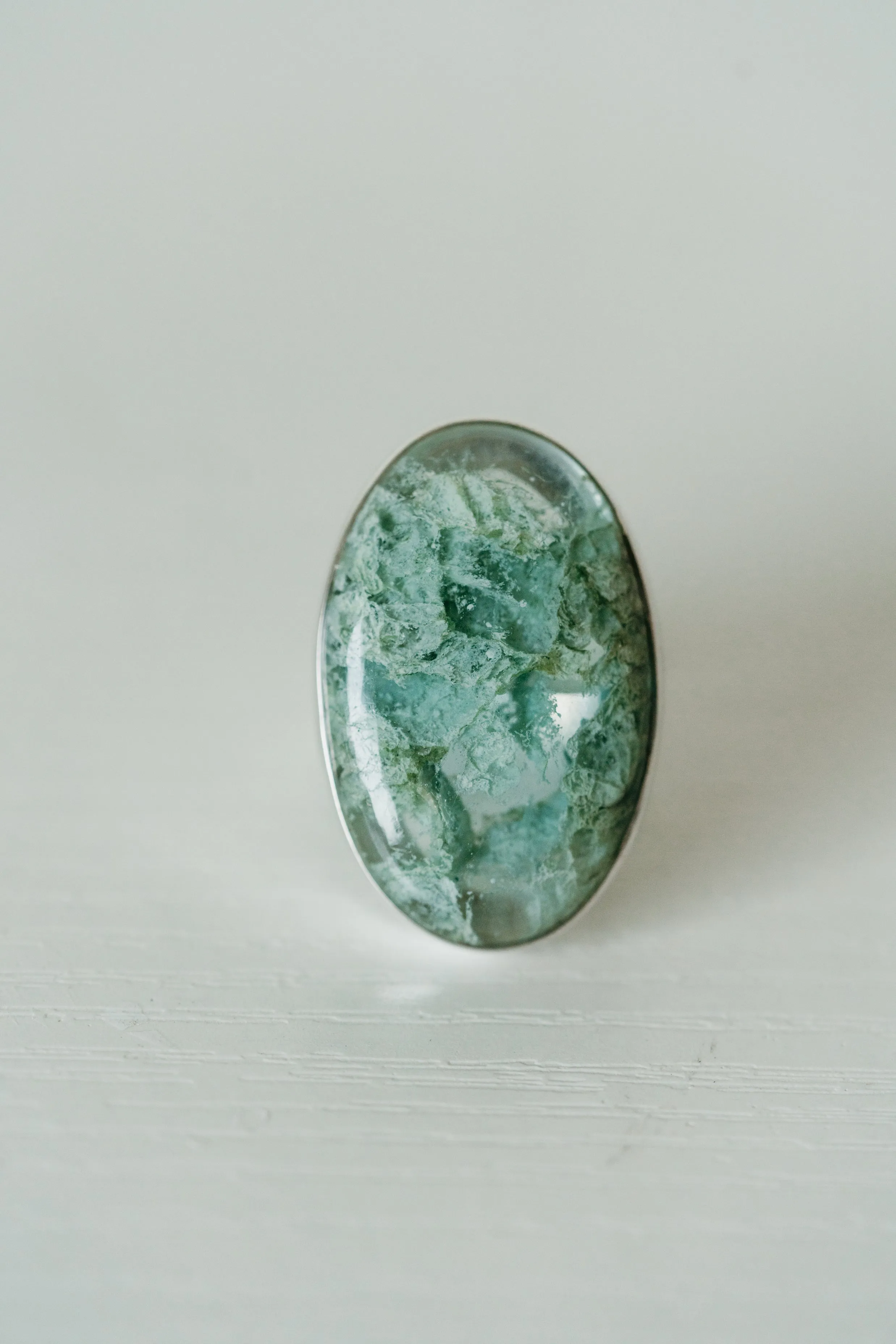 Pratt Ring | Aqua Green Quartz sold by Goldie Lew product image thumbnail 4