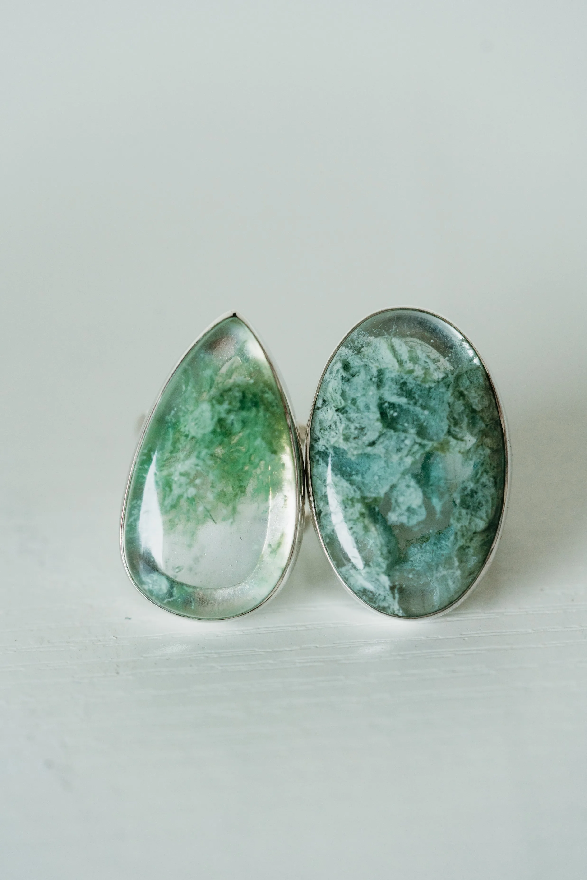 Pratt Ring | Aqua Green Quartz sold by Goldie Lew